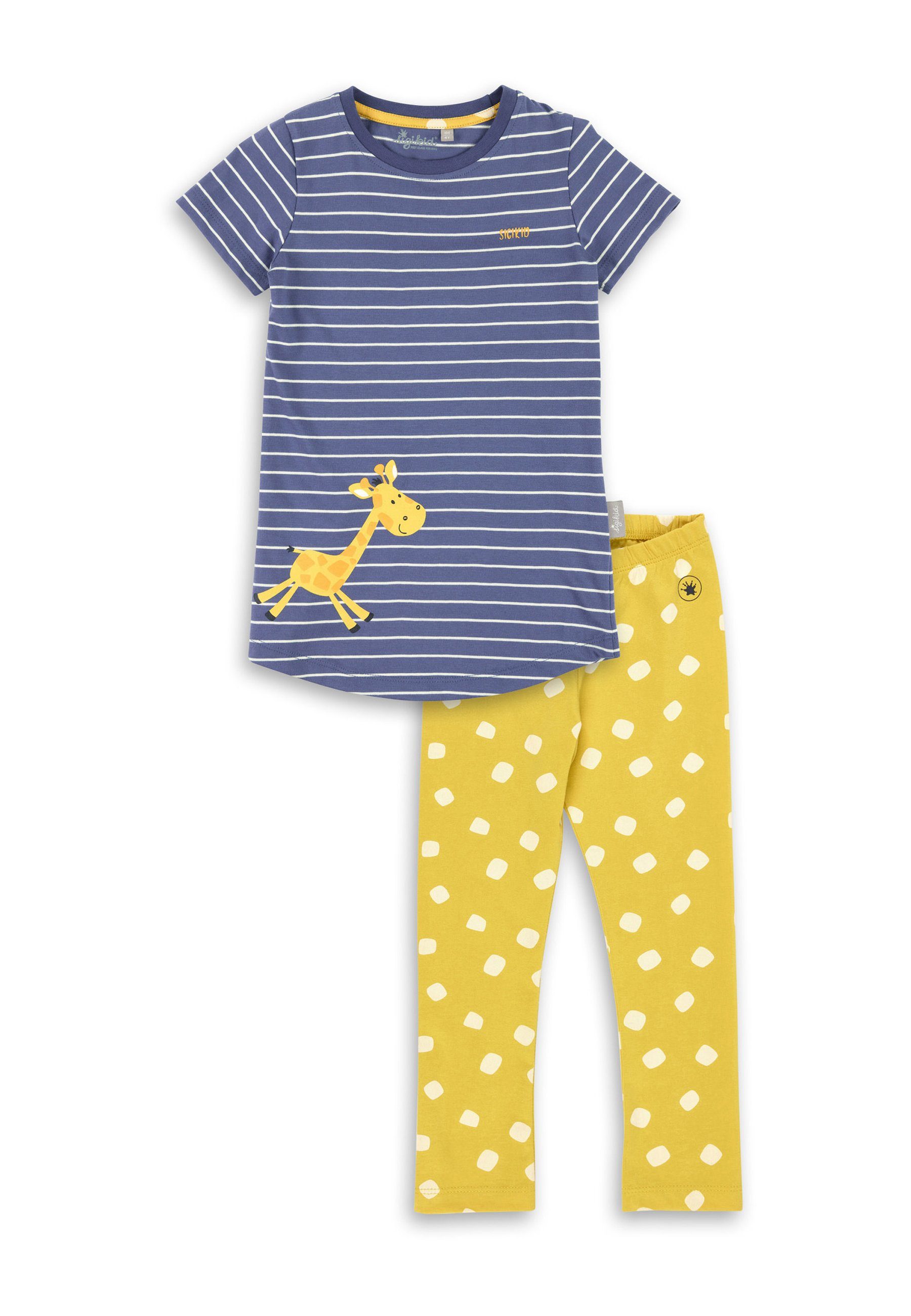 Sigikid Pyjama Kinder Nachtwäsche Pyjama (2 tlg) blau/gelb