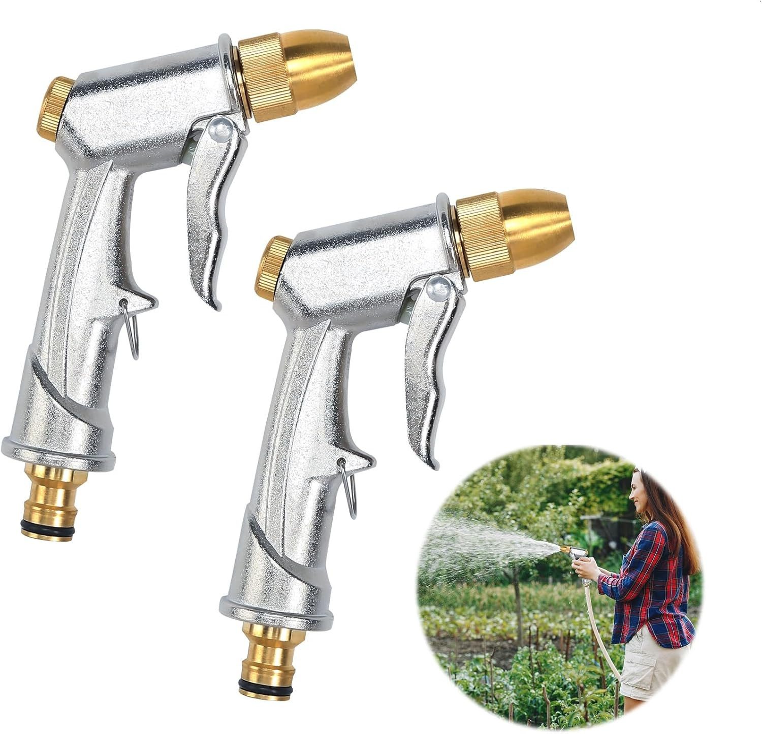 FELIXLEO Multifunktionsbrause 2pcs Gartenbrause Metall Heavy Duty Hochdruck Handbrause Gartenspritze