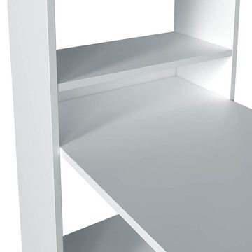 freiraum Regal-Schreibtisch Duplo, in Artik-Weiß - 120x144x53 (BxHxT)