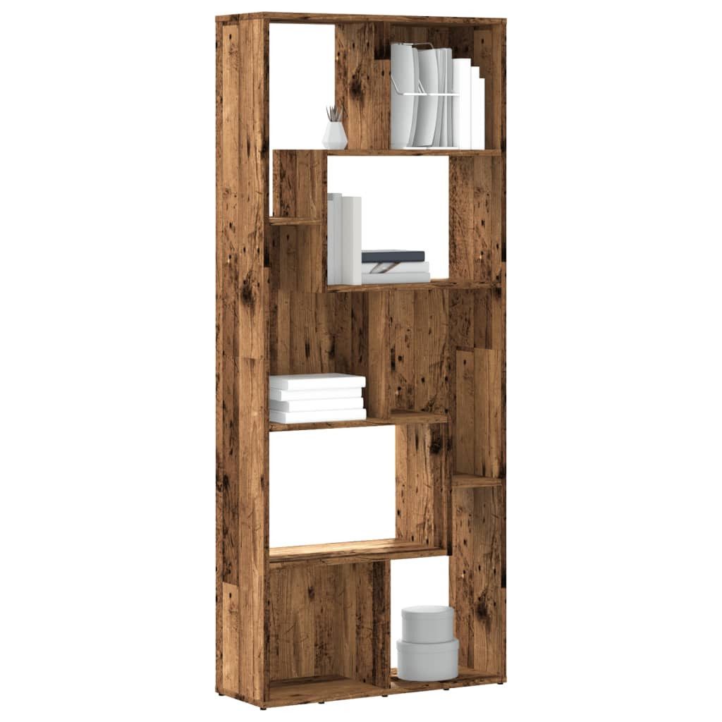 vidaXL Bücherregal NA Bücherregal Altholz-Optik 67x24x161 cm Spanplatte