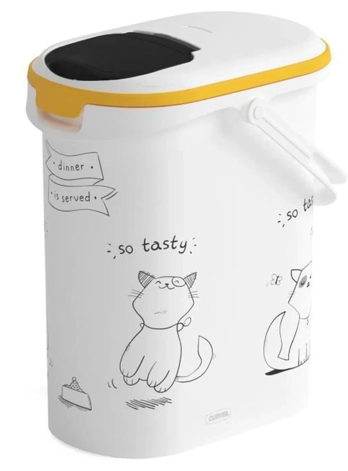 Curver Futterbehälter Futtercontainer 10L 4 kg Tierfutterbehälter Futterbox Katzefutterbox, Katzenfutterbehälter Tierfutter Hunde Aufbewahrung Vorratsbehälter