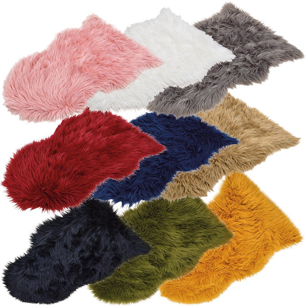 matches21 HOME & HOBBY Fellteppich Großes langflor Deko-Fell als Fell-Imita günstig online kaufen