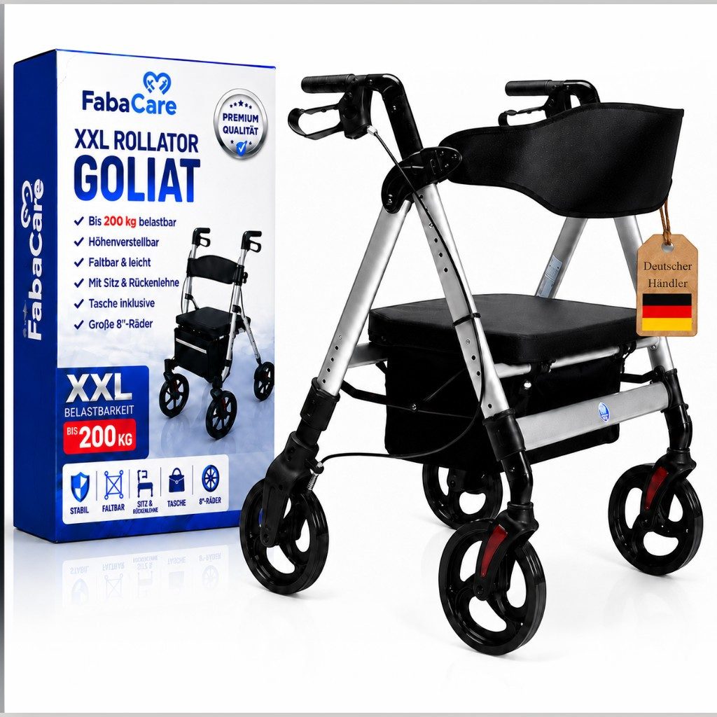 FabaCare Rollator FabaCare Goliat XL Leichtgewichtrollator bis 200 kg