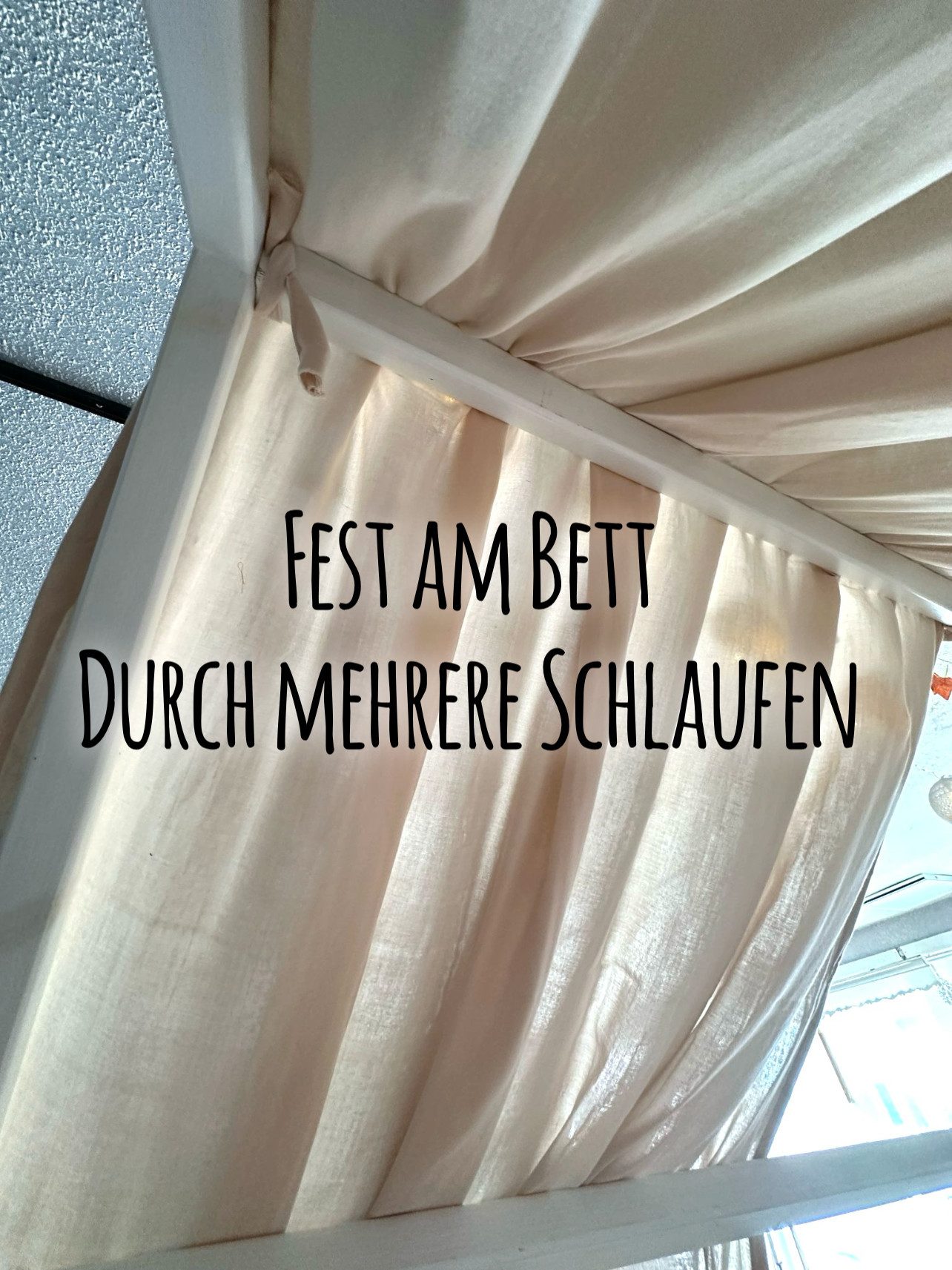 Baby Fancyroom Betthimmel Betthimmel beige Musselin Hausbett Kinderbett 320cm 360cm Montessori (2-tlg. Set mit Schlaufen, Baldachin, Kinder Betthimmel Baldachin Himmel Deko Set), Betthimmel für Hausbett Montessori