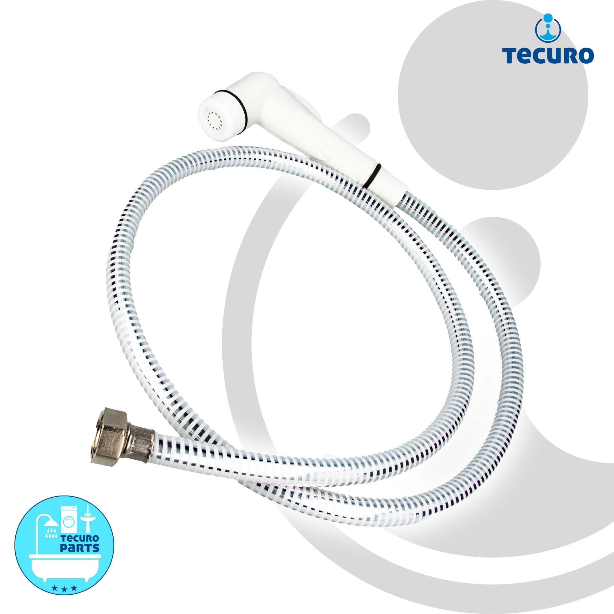 tecuro Bidetarmatur Bidet WC Handbrause Set SHATTAF, 1,20 m Schlauch und Wandhalter
