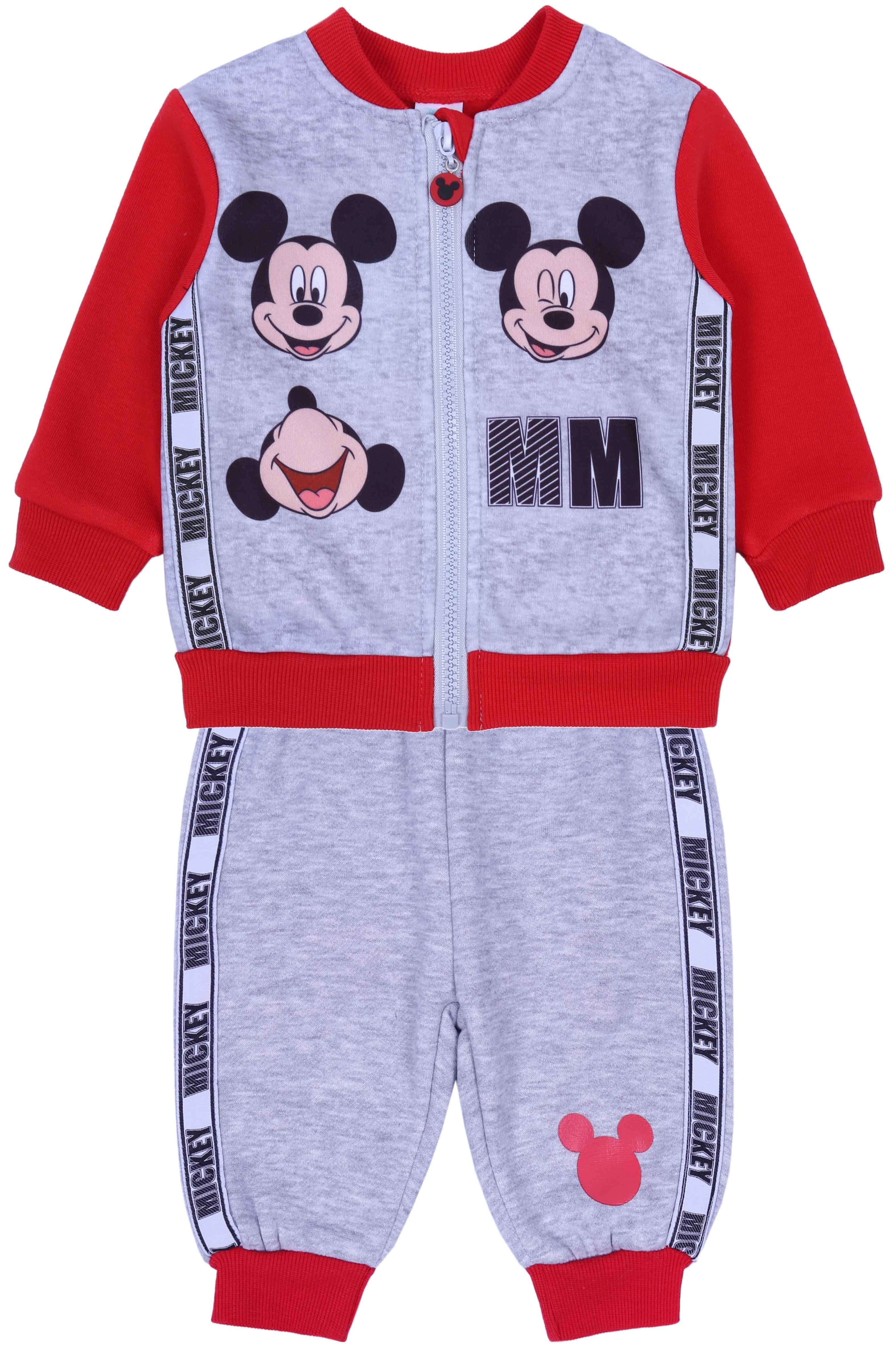 Sarcia.eu Trainingsanzug Rot-grauer Baby-Anzug MICKEY Disney 18 Monate