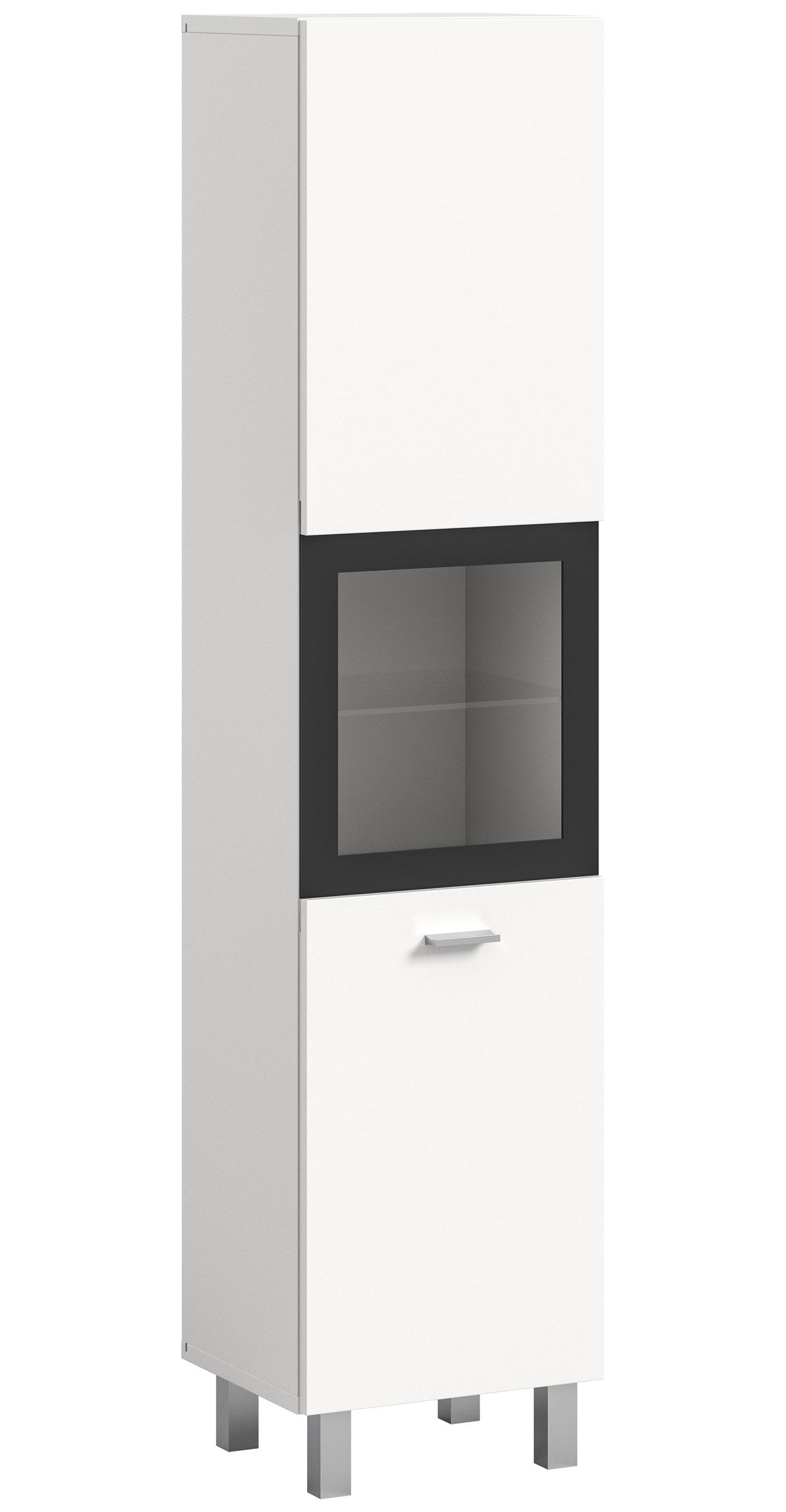 xonox.home Hochschrank in Weiß - 30x125x29cm (BxHxT)