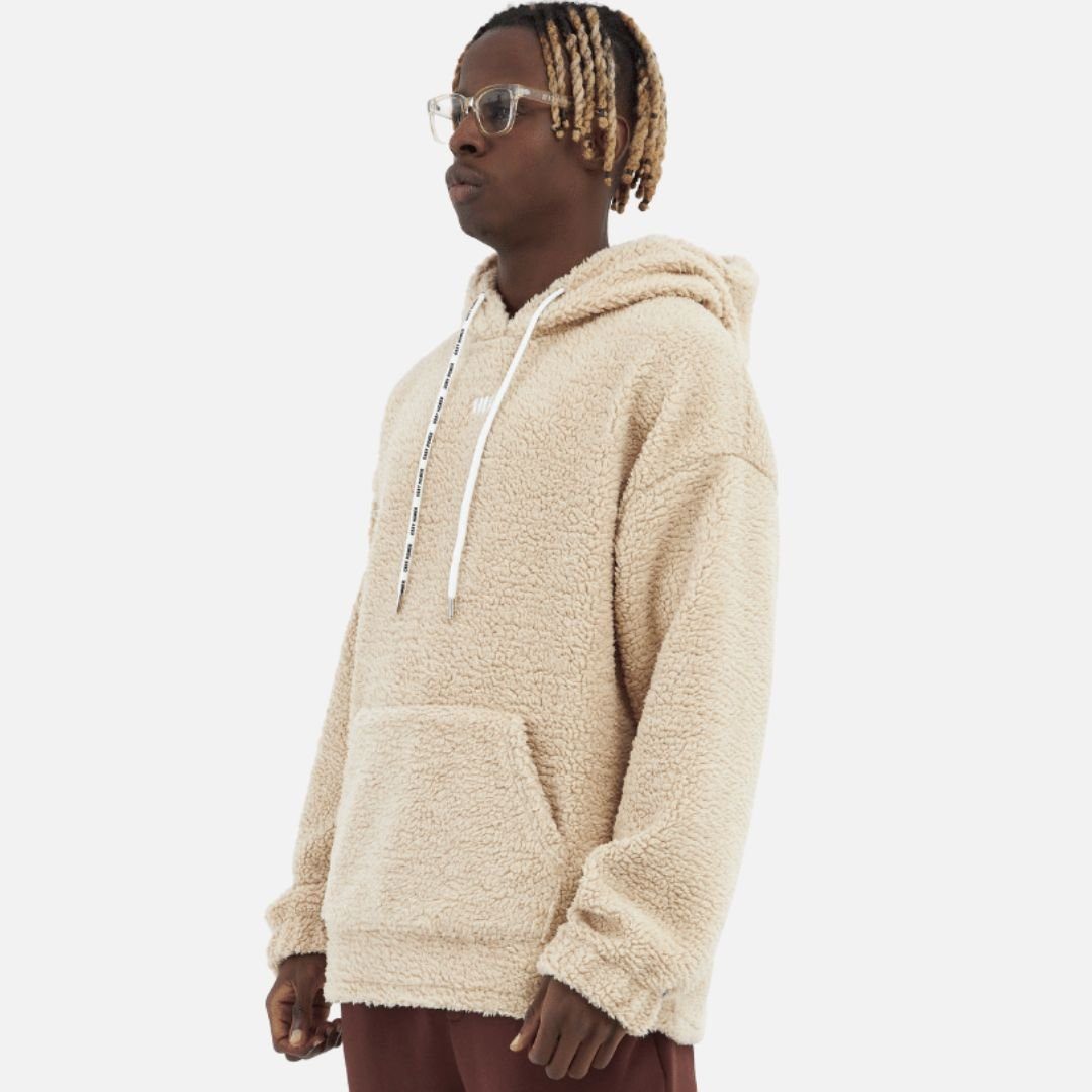 COFI Casuals Hoodie Teddy Basic Hoodie Teddyfell Sweater Pullover Oversize günstig online kaufen