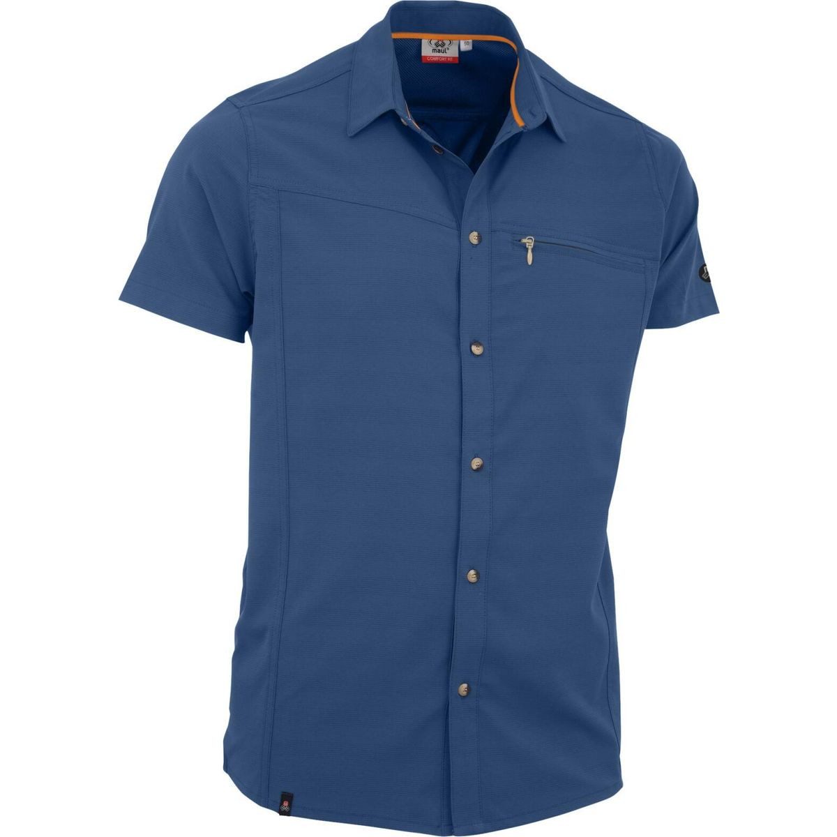 Maul Sport® Outdoorbluse Lechnerkopf - 1/2 Hemd elas. Atmungsaktives und schnelltrocknendes Wanderhemd mit sportlichem