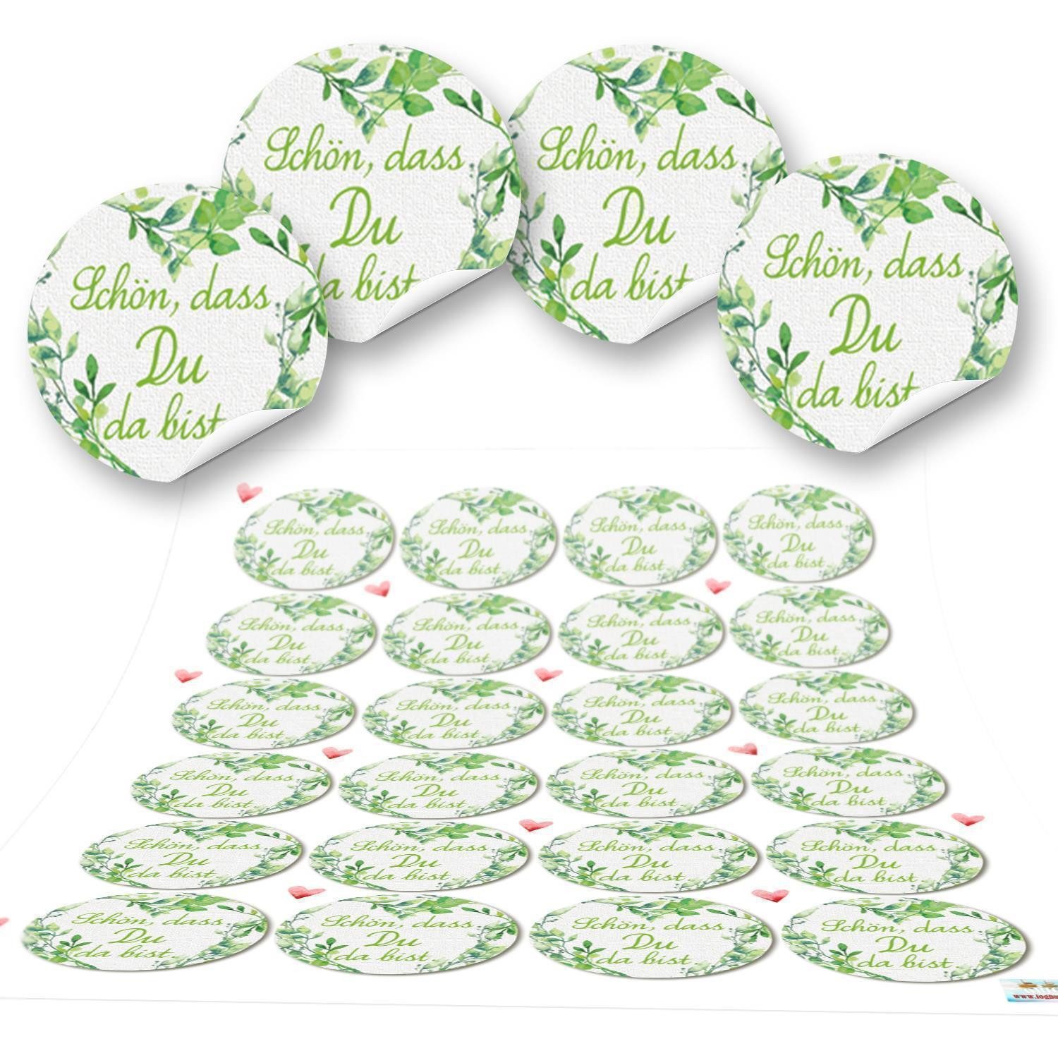Logbuch-Verlag Aufkleber 5 x 24 bunte Aufkleber - großes Sticker Set Glück Hoffnung Motivation