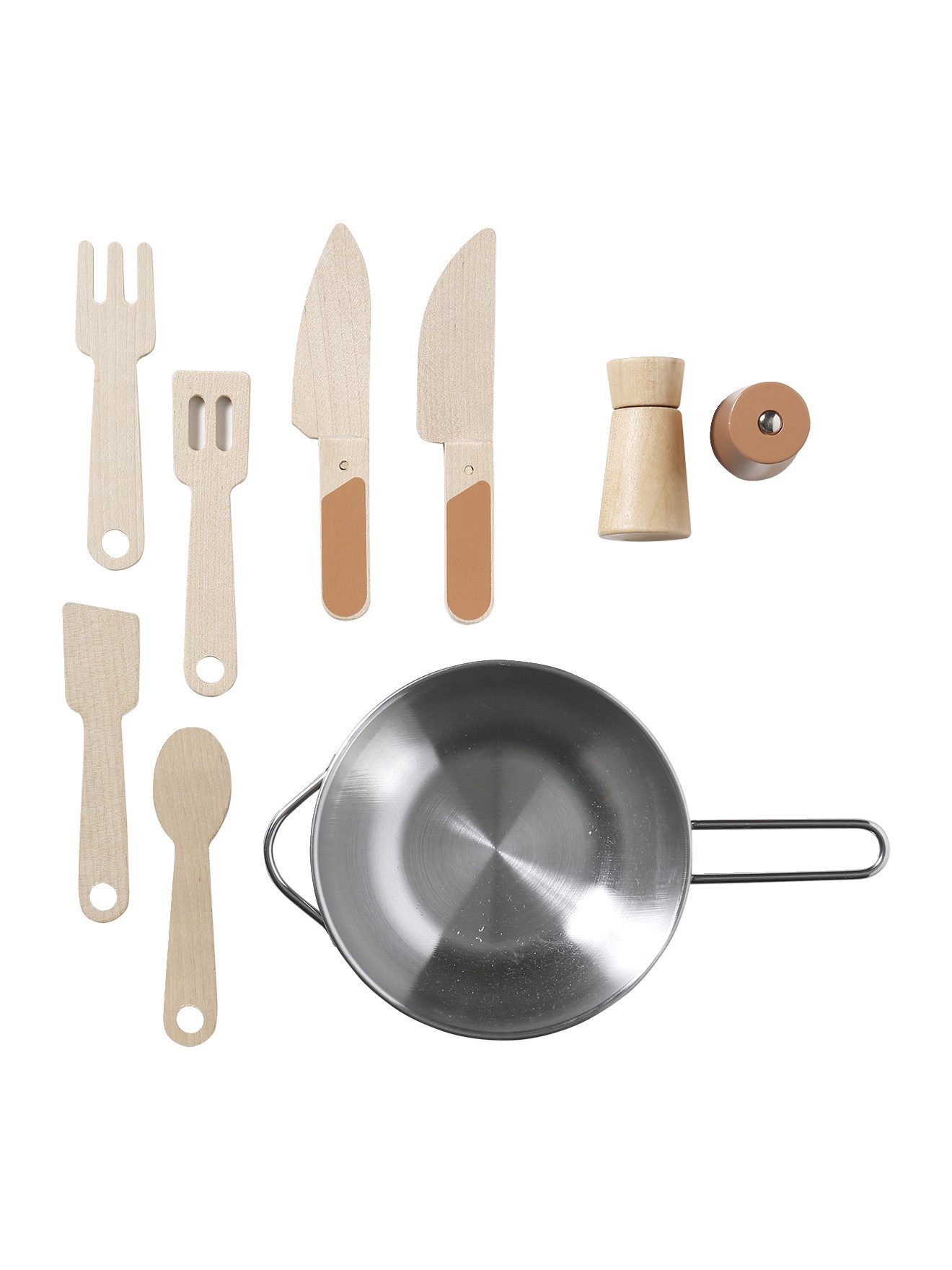 vertbaudet Spielküche Retro-Spielküche, Küche aus Holz FSC® Holz