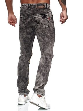 John Kayna Regular-fit-Jeans Herren Jeans Hose Slim Fit Männer Skinny Denim Designerjeans JK3000 (Jeanshose Designerjeans Bootcut, 1-tlg) Fitness Freizeit Casual