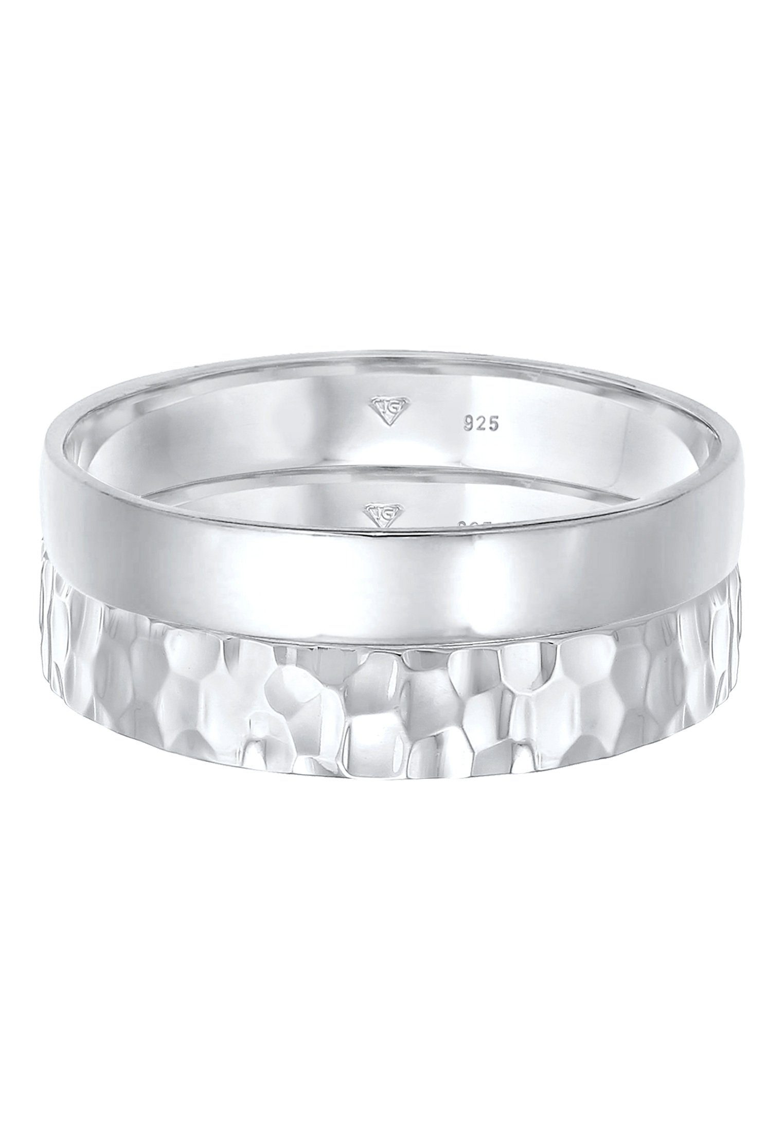 Kuzzoi Ring-Set Kuzzoi Ring Set Basic Gehämmert 925 Silber