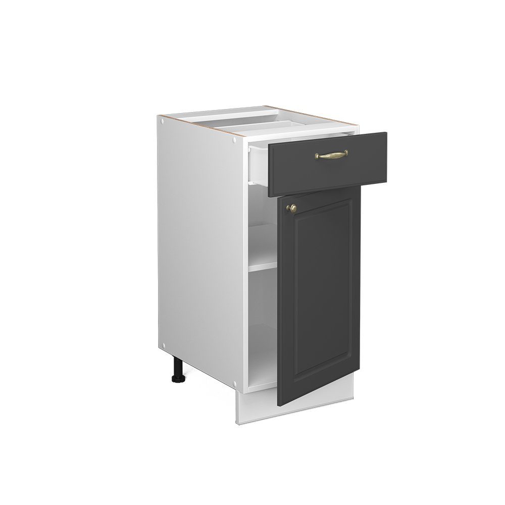 Vicco Unterschrank Fame-Line, Anthrazit-Gold/Weiß, 40 cm, günstig online kaufen