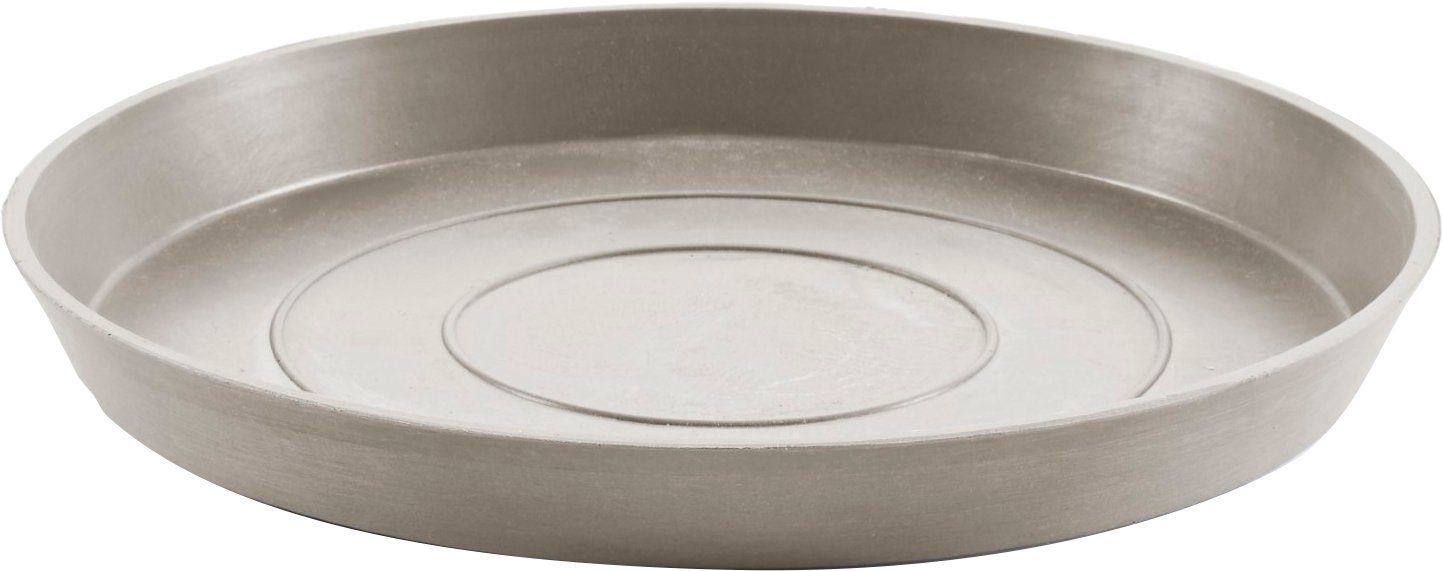 ROUND Blumentopfuntersetzer BxTxH: SAUCER cm 21x21x2,5 Taupe, ECOPOTS