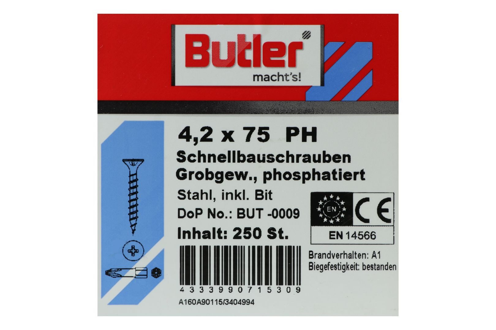 Reyher Schnellbauschraube macht's! Schnellbauschrauben inkl. Bit für Holz auf Holz, (250 St)