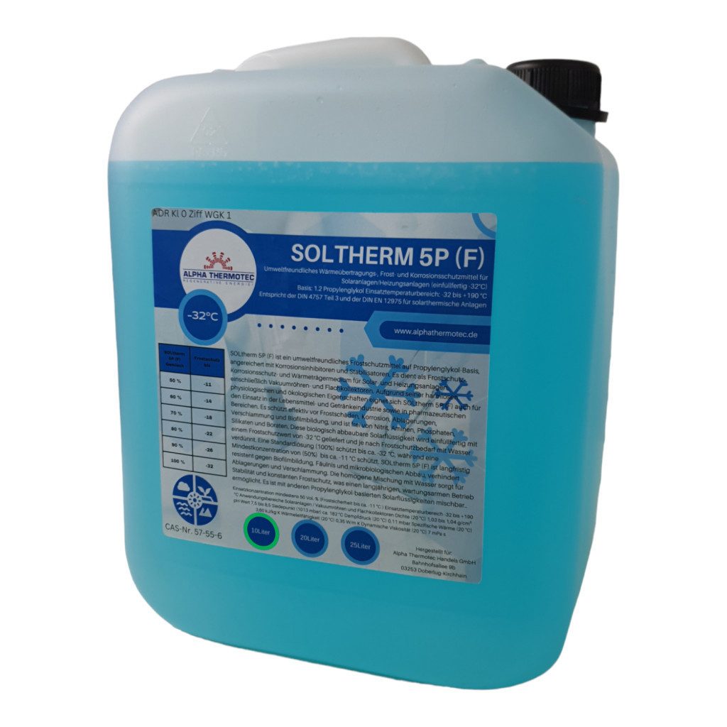 Alpha Thermotec Solarflüssigkeit Gemisch, bis -32 °C, 10 l