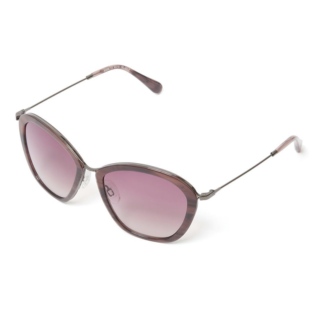 Bonizetti Sonnenbrille Damen Sonnenbrille BERLIN/PARIS (132 mm, violett, 1-St) Katzenauge, Butterfly, UV 400 Schutz