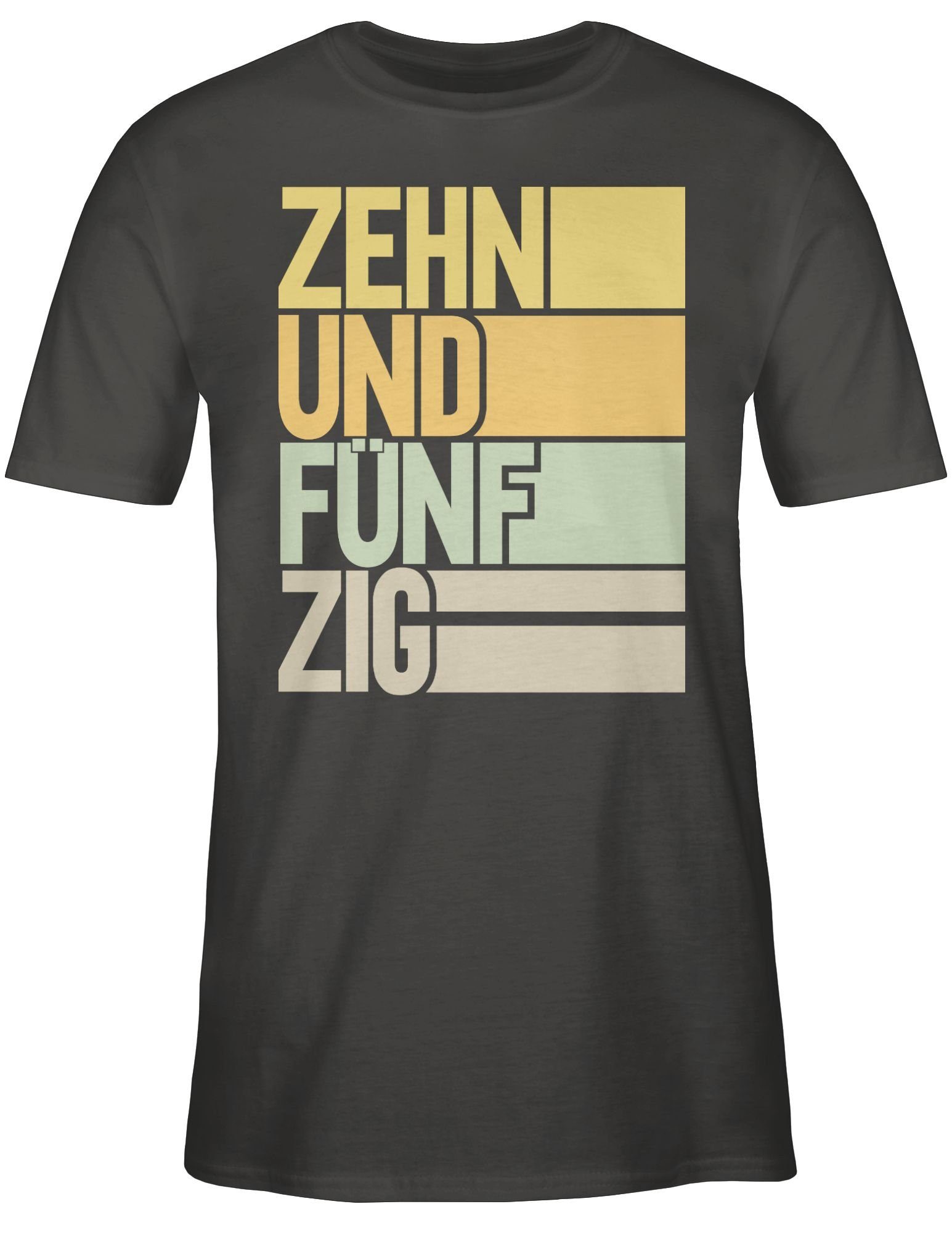 60. Geburtstag 02 Shirtracer T-Shirt Dunkelgrau Zehnundfünfzig