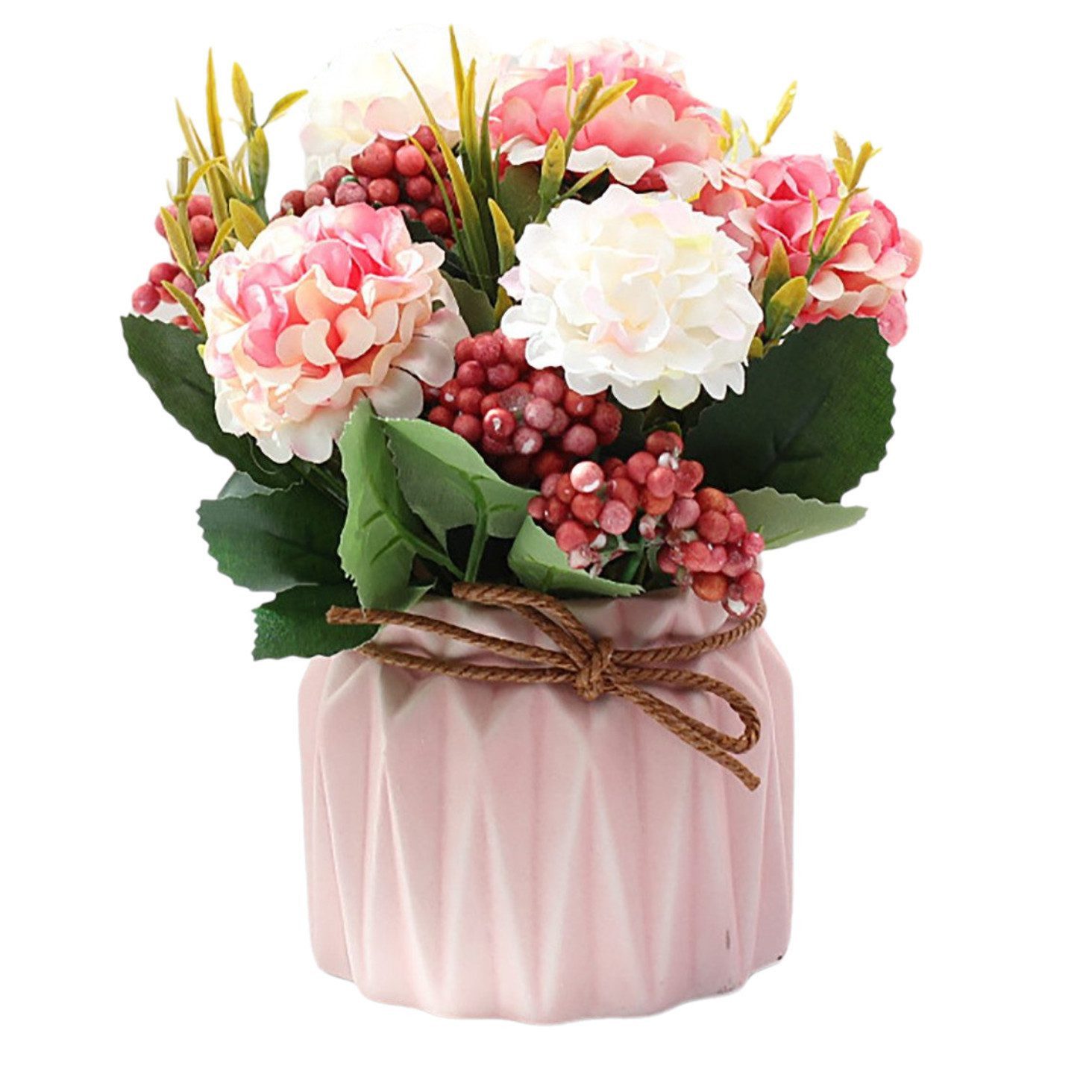Künstliche Zimmerpflanze Topfpflanzen, künstliche Blumen, dekorative Hortensien, Seidenstraße