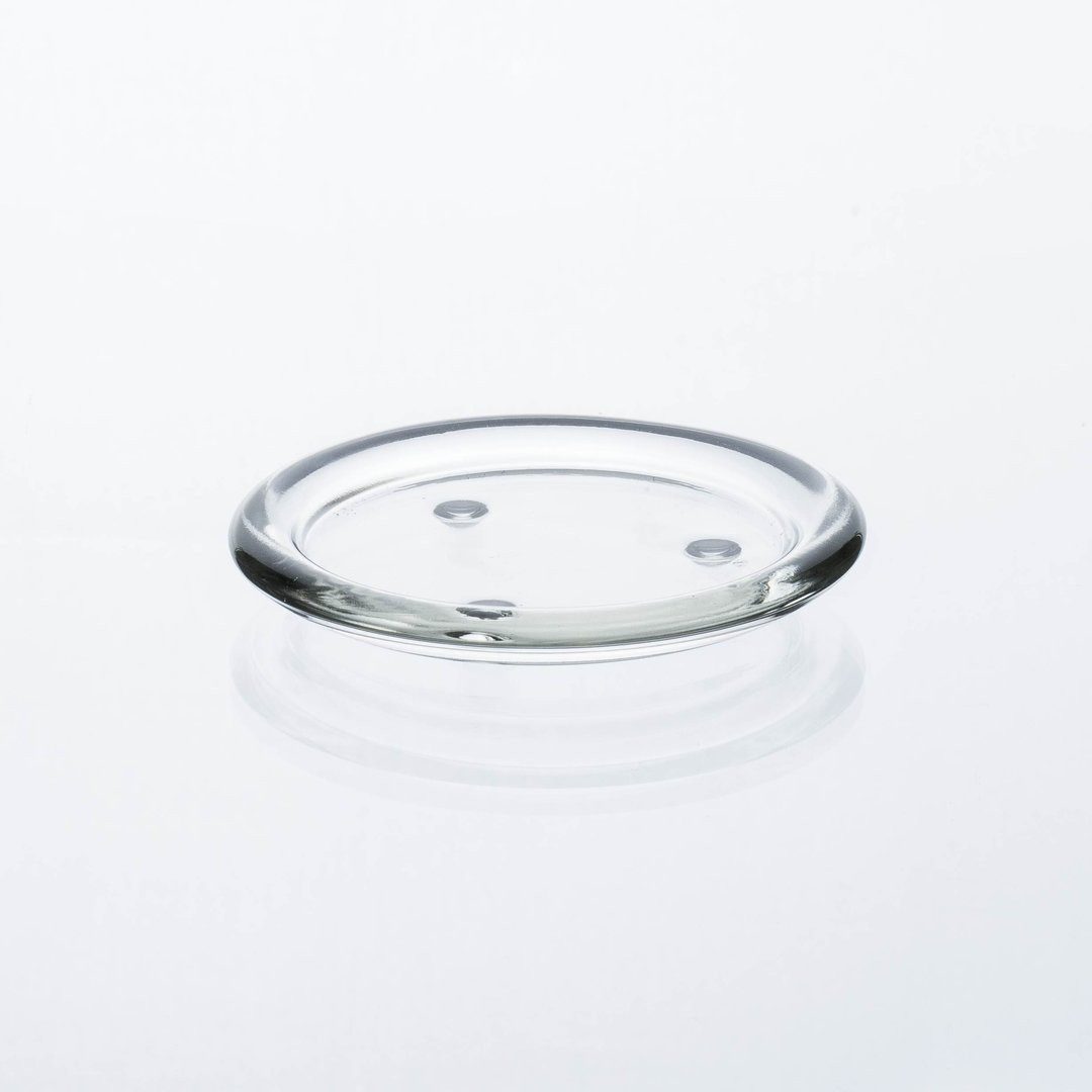 Sandra Rich Kerzentablett SANDRA RICH, KERZENTELLER ca 11cm. "CANDLE MOOD round plate – clear"