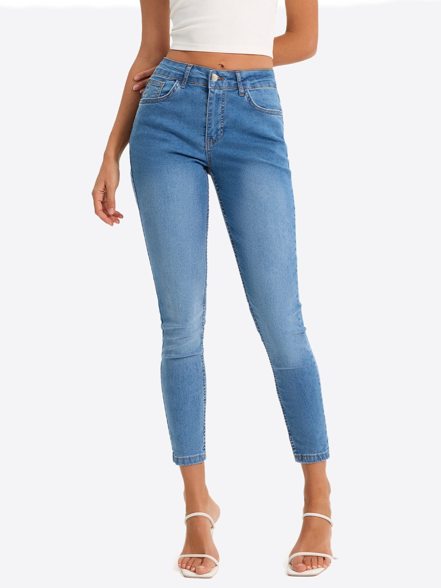 Imily Bela Slim-fit-Jeans Damen Skinny-Caprihose Jeans (Packung, 1-tlg., 1per-Pack) 5-Pocket-Style. Reduzierter Preis € 65,98. Unverbindliche Preisempfehlung € 92,98, (€ 65,98 pro 1 Stk)