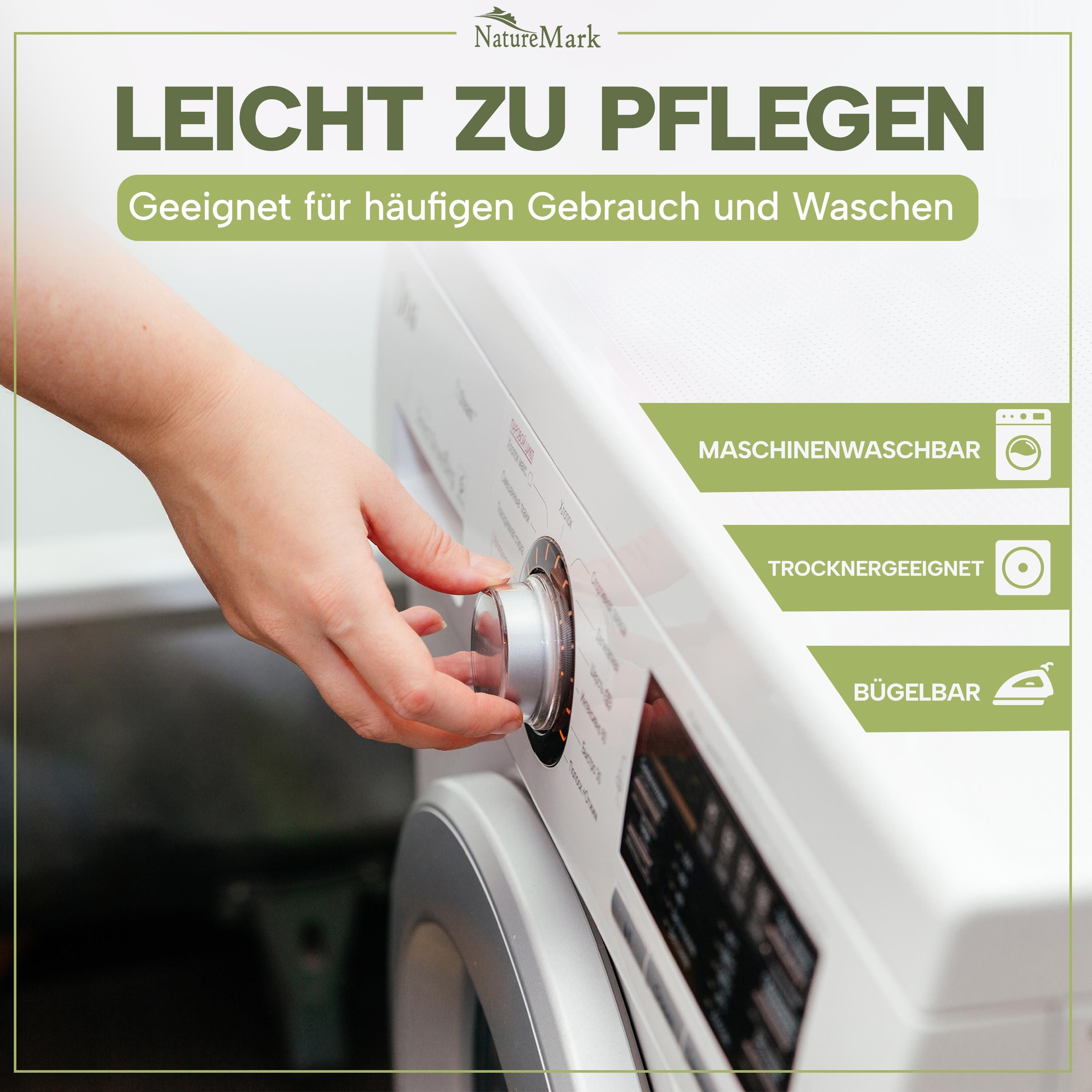 NatureMark Gästehandtuch Gästetuch 500gsm, 100% Baumwolle (12-St), Gästehandtuch Premium Qualität, 30x50cm, Silber grau – Bild 5 von 5