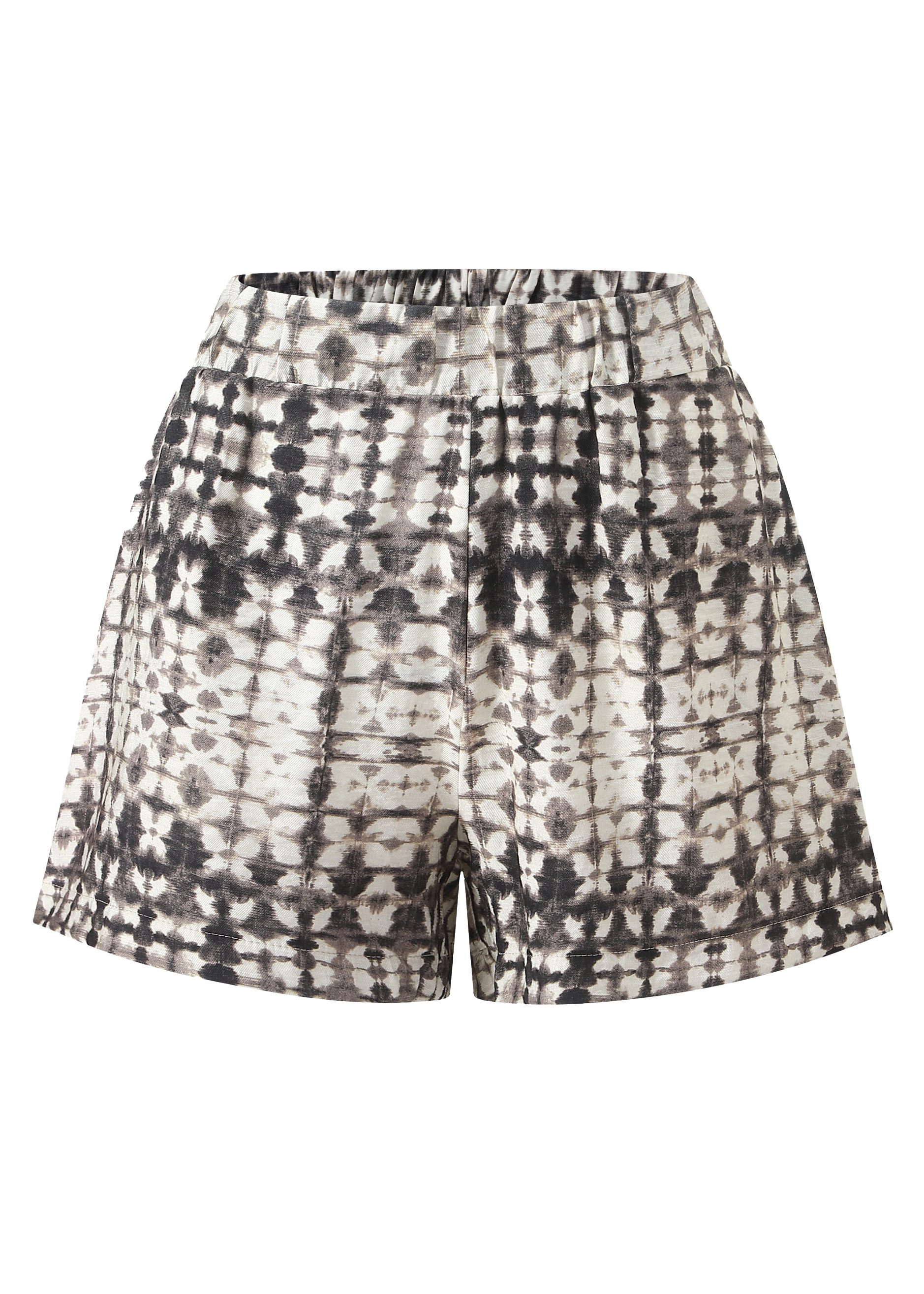 SASSYCLASSY Shorts Shorts aus Viskose Damen mit Allover-Print Kurze Sommerh günstig online kaufen