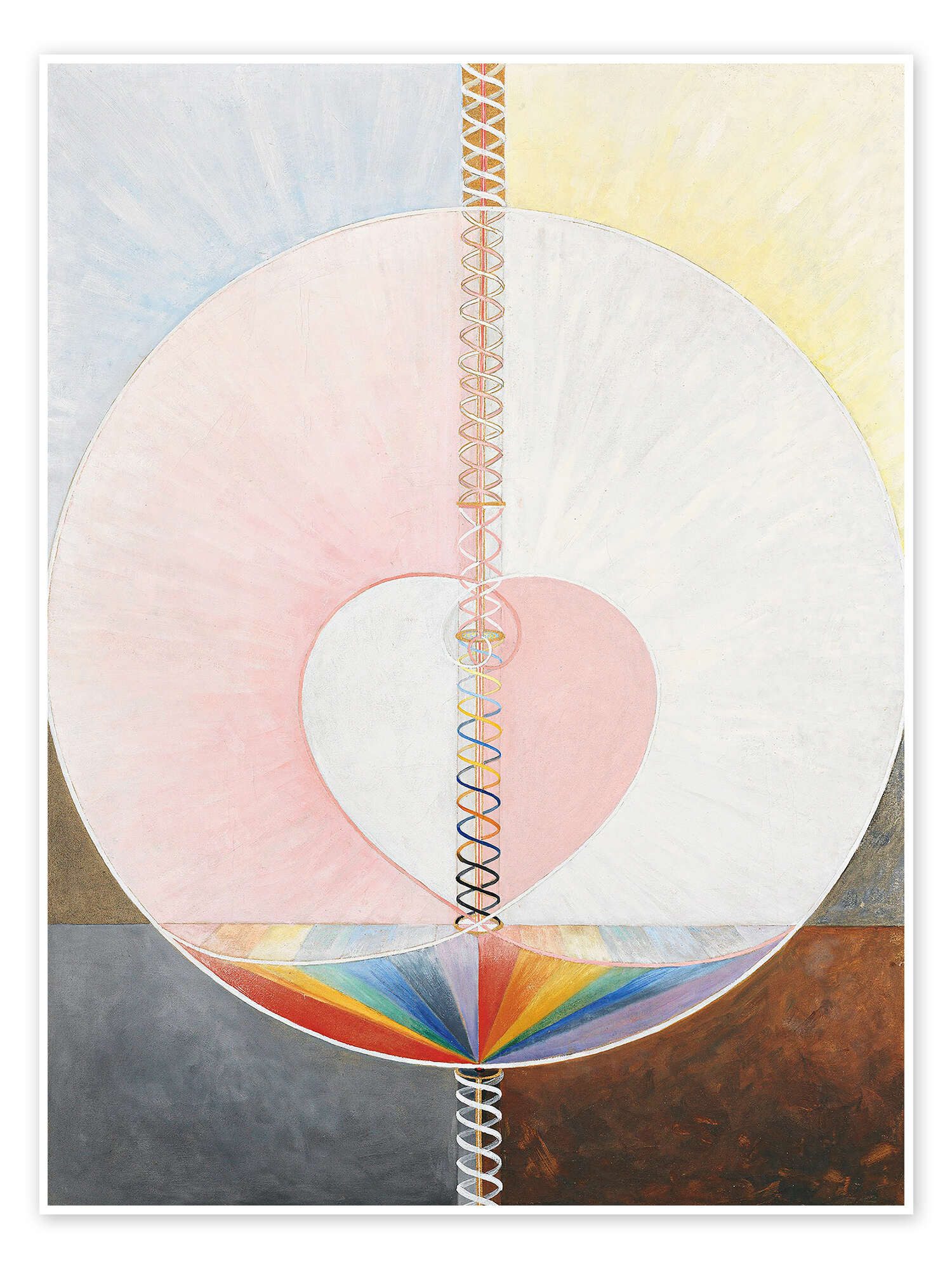 Posterlounge Wandbild Die Taube, Nr. 1, Hilma af Klint, erhältlich als Poster, Leinwandbild, Wandsticker oder Acrylglasbild