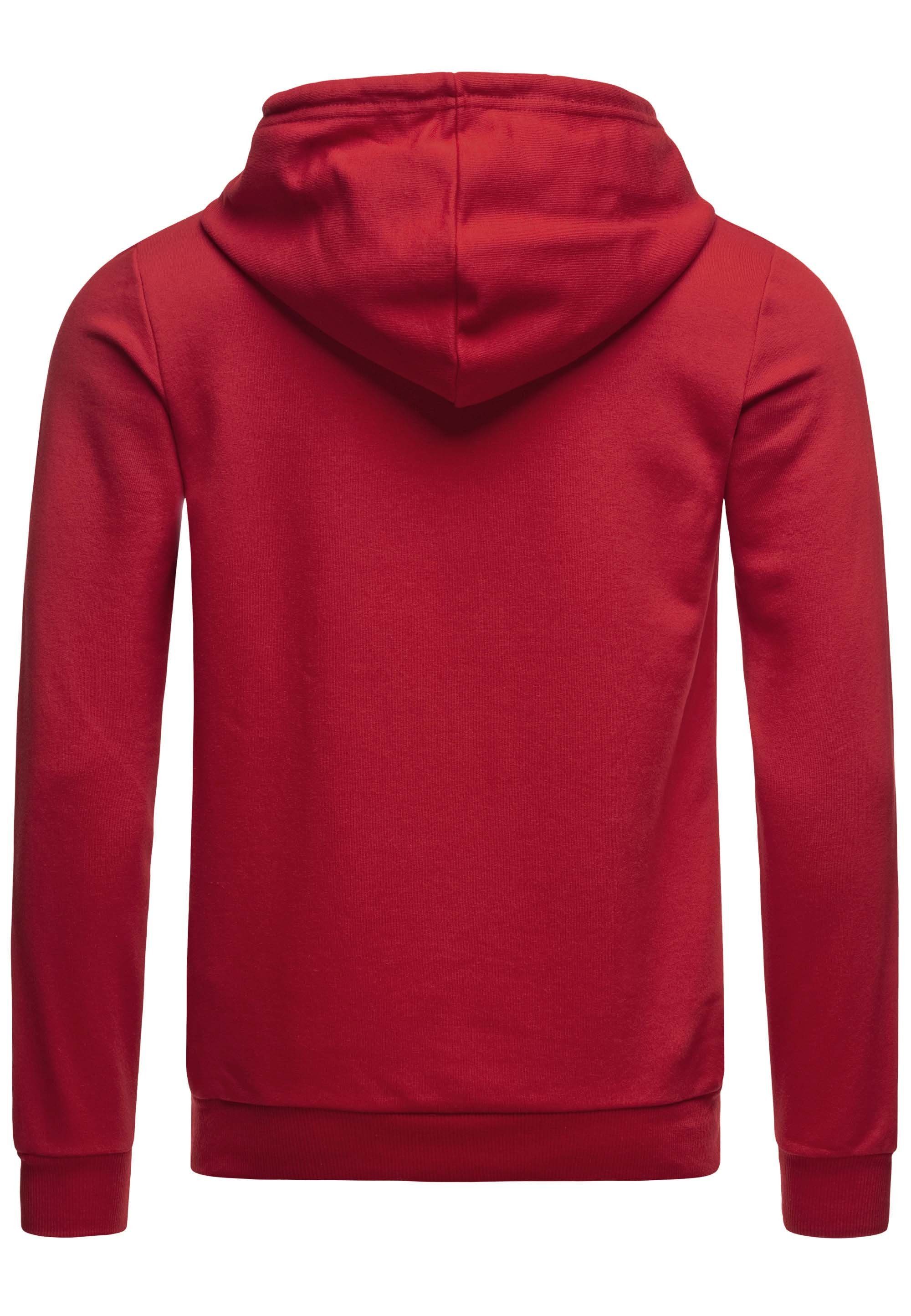 Premium Kängurutasche RedBridge Hoodie mit Kapuzensweatshirt Qualität Bordeaux