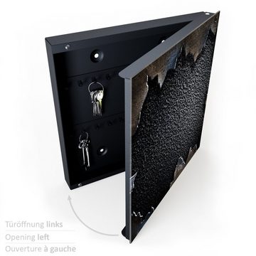 Primedeco Schlüsselkasten Magnetpinnwand mit Glasfront Rostiges Metall (1 St)