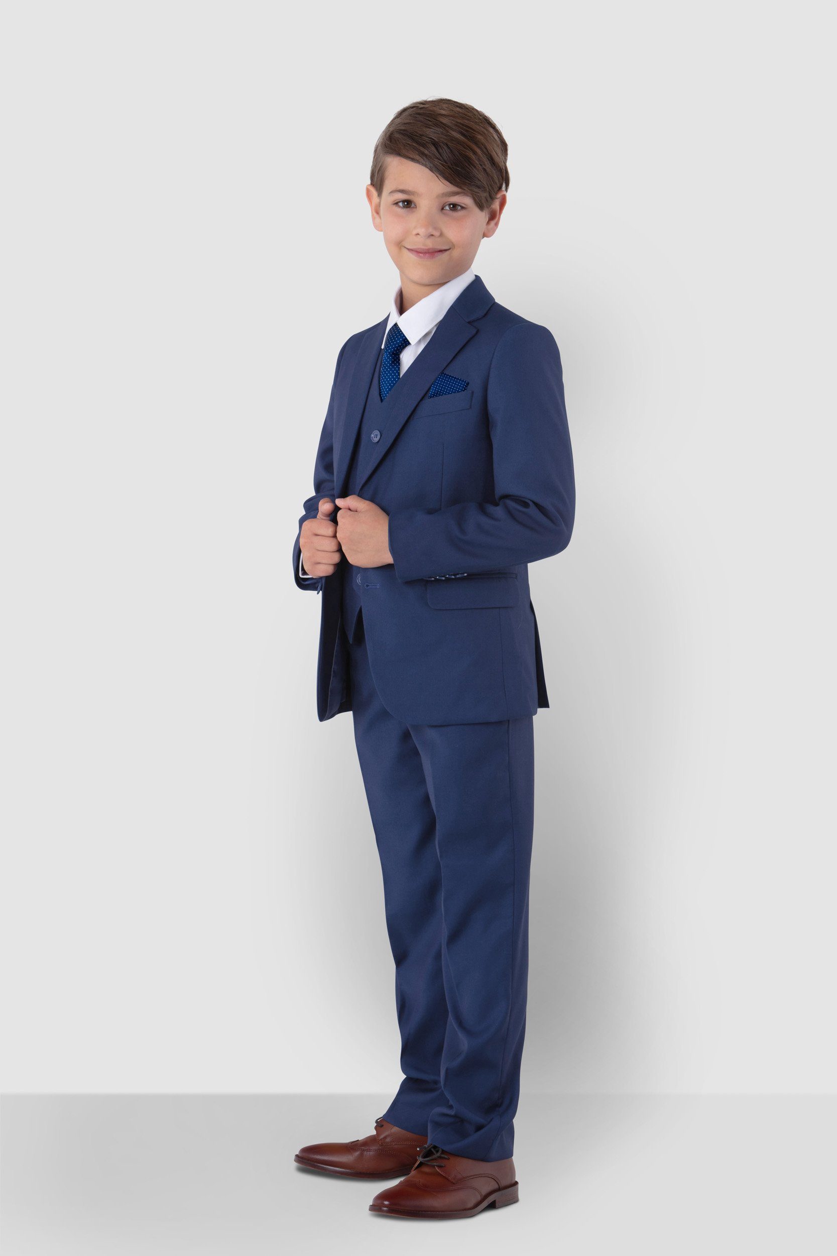 SANDER STELLAN Kinderanzug Jungenanzug Kommunionanzug blau festlich, elegant