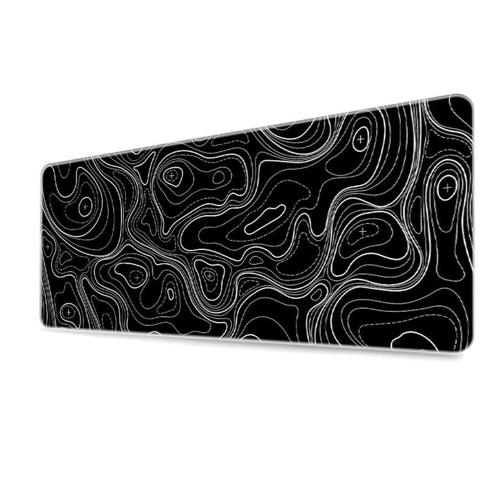 FELIXLEO Gaming Mauspad Gaming Mauspad 900 x 400 mm Artistic Curve Anti-Rutsch wasserdicht