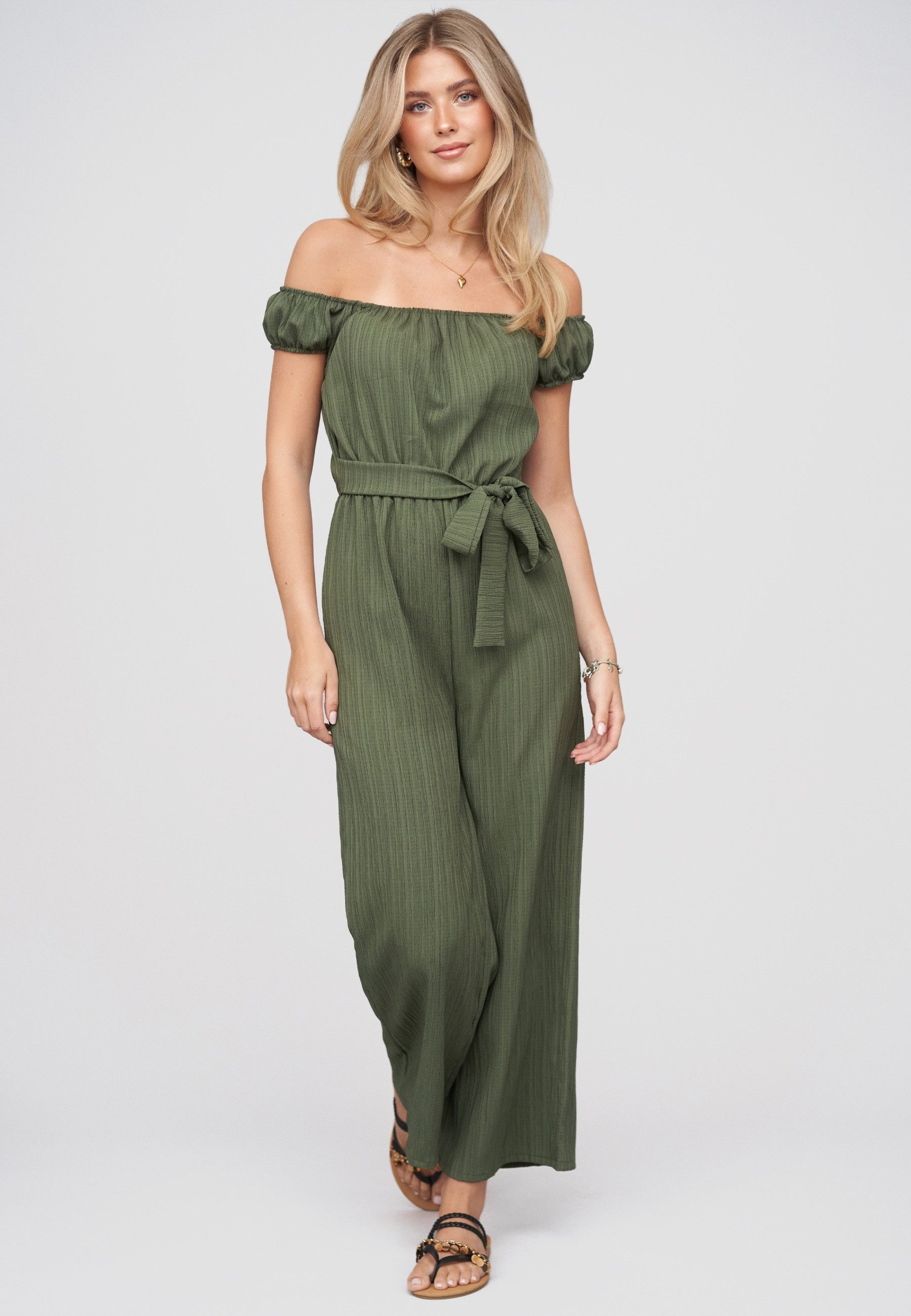 CLOUD 5IVE Jumpsuit CLOUD 5IVE Offshoulder Maxi Jumpsuit (1-tlg)