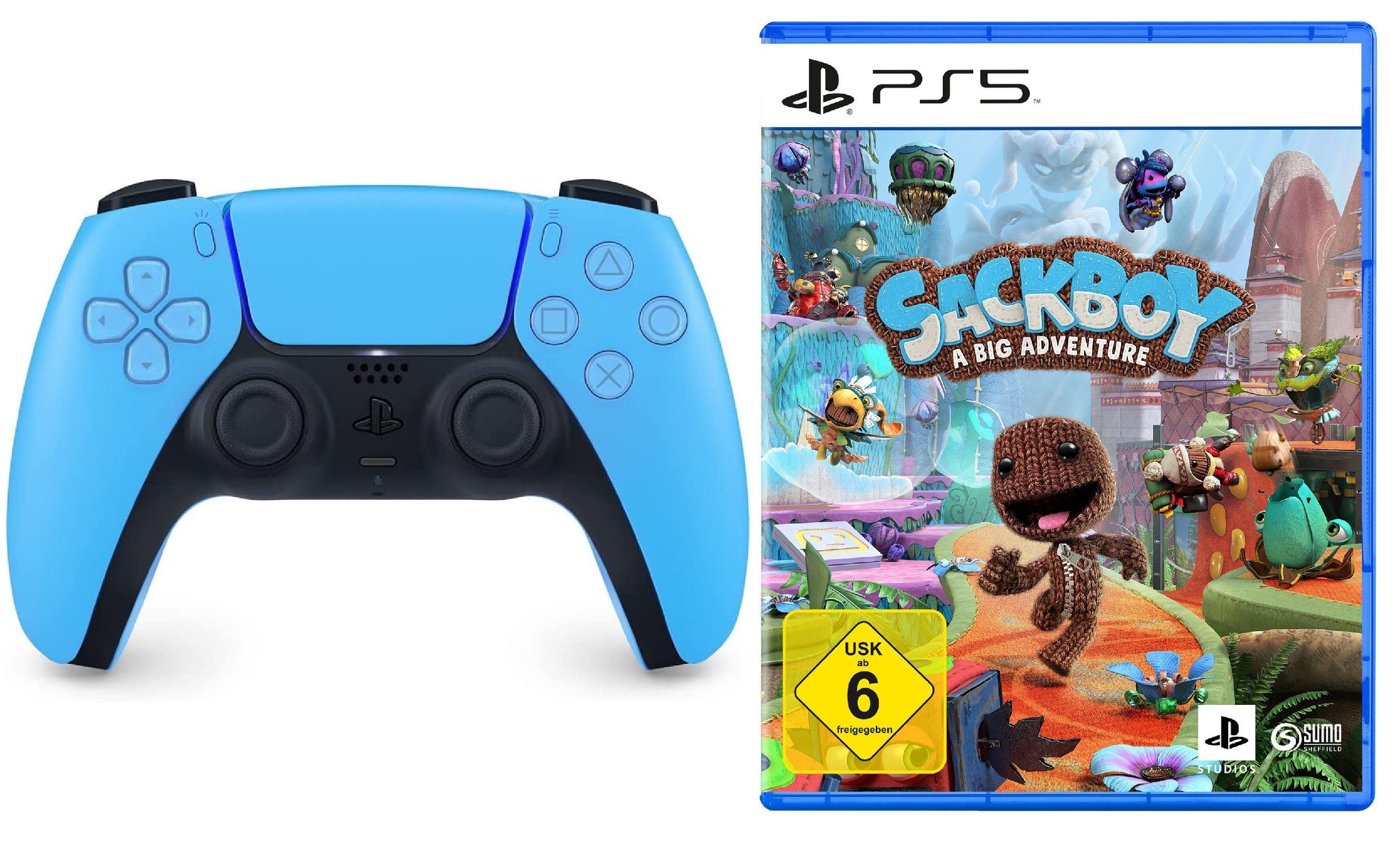 Playstation Playstation 5 Controller + Sackboy: A Big Adventure PS5 Spiel - PlayStation 5-Controller (DualSense Wireless-Controller)