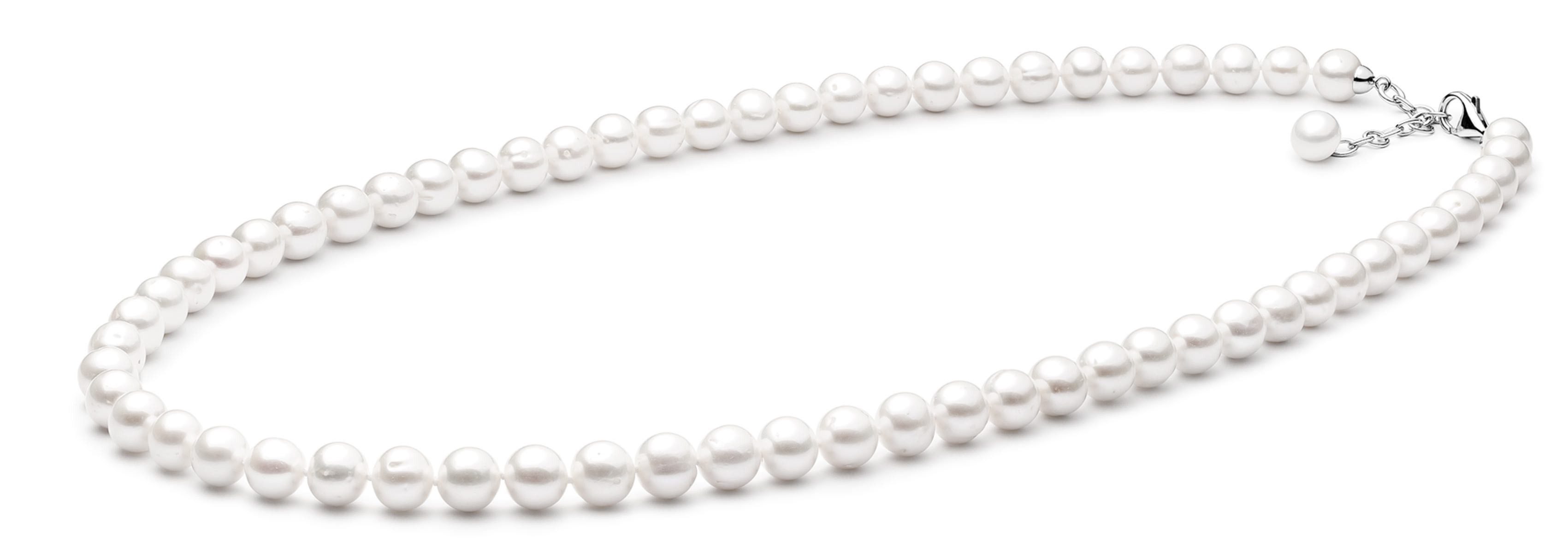 Gaura Pearls Perlenkette, 925er rhodiniertes Silber