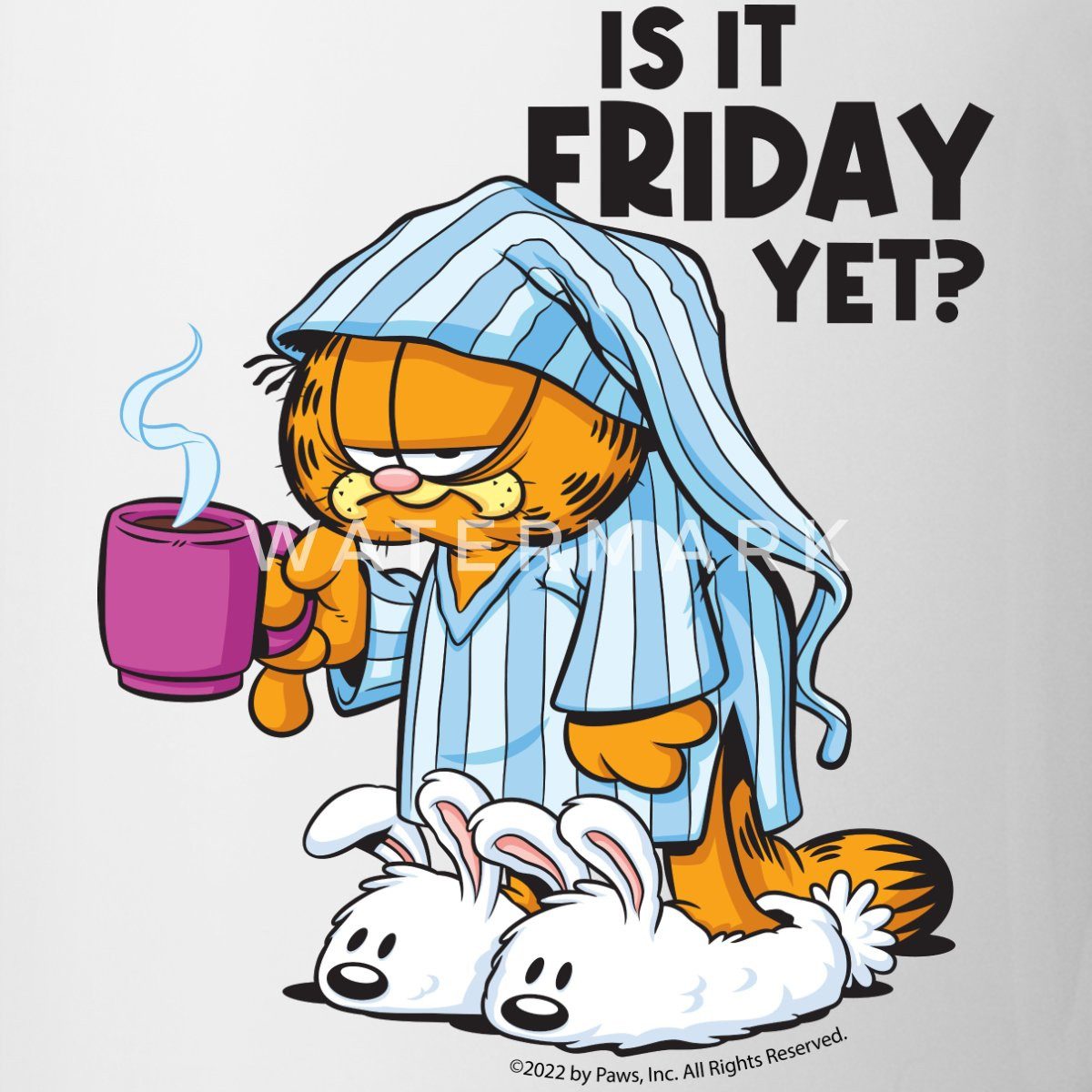 Spreadshirt Tasse Garfield Ist Es Schon Freitag Tasse, Keramik