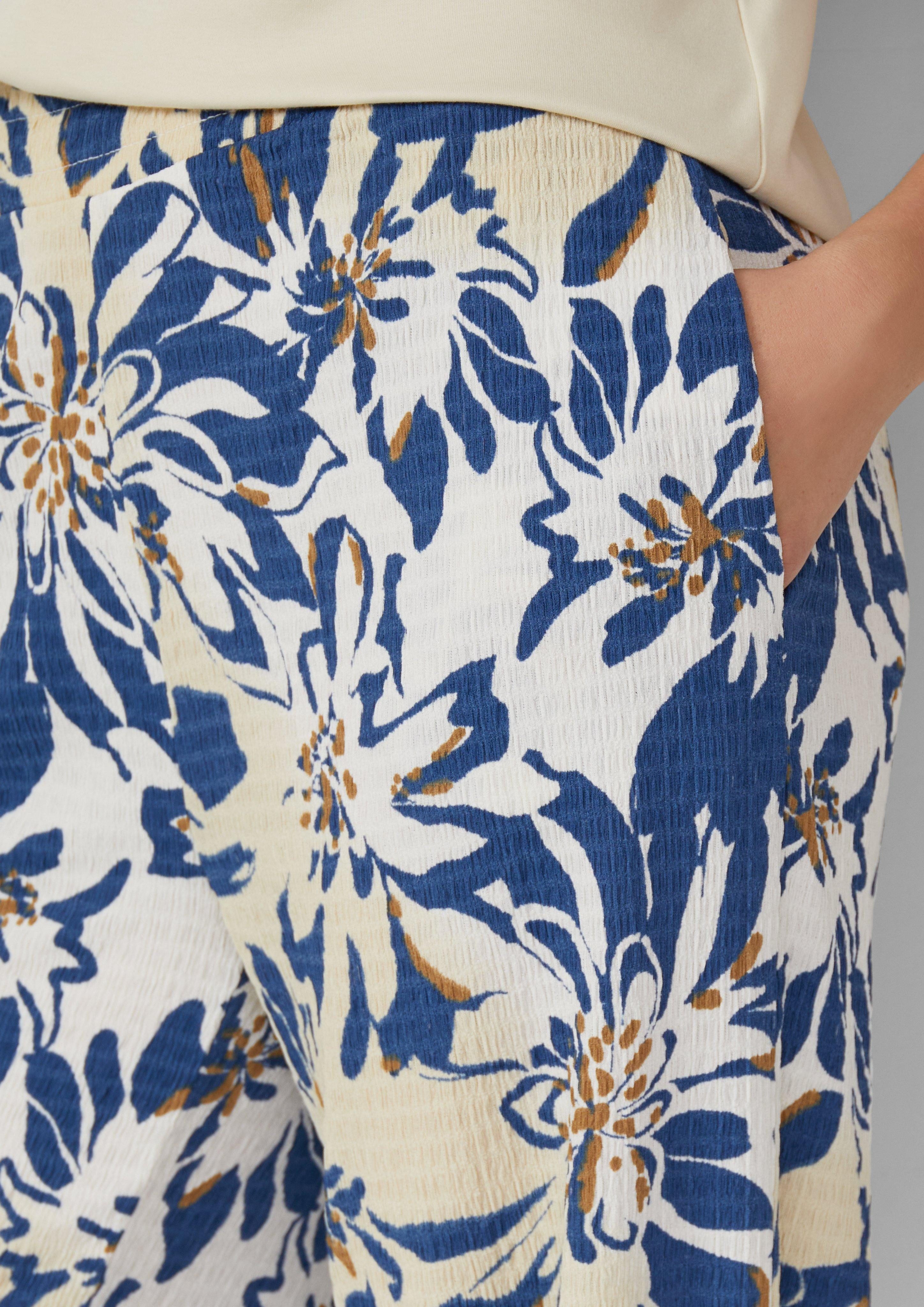 s.Oliver Stoffhose Strukturierte Wide-Leg-Hose im Relaxed günstig online kaufen