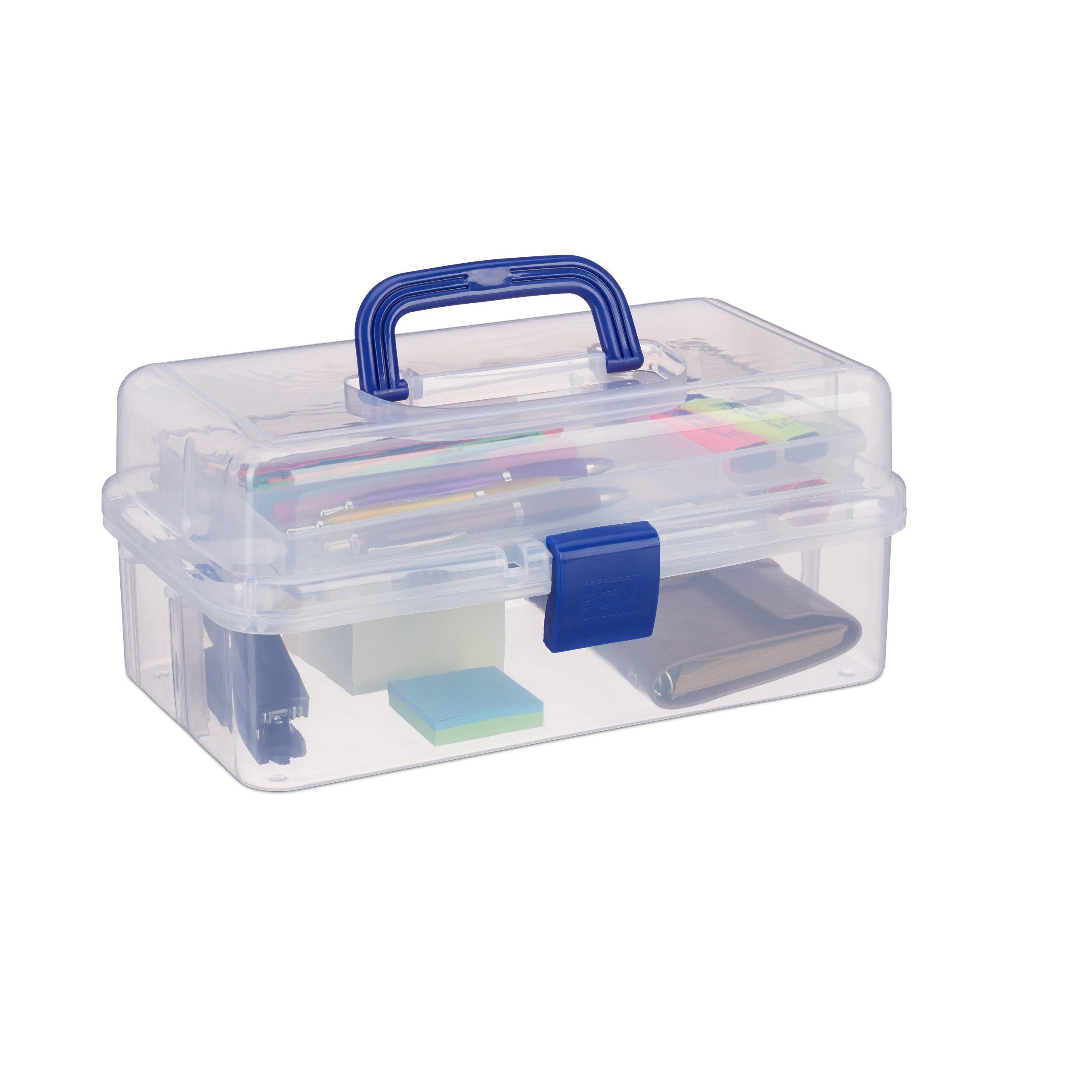 relaxdays Aufbewahrungsbox mit 9 Fäch, Blau günstig online kaufen