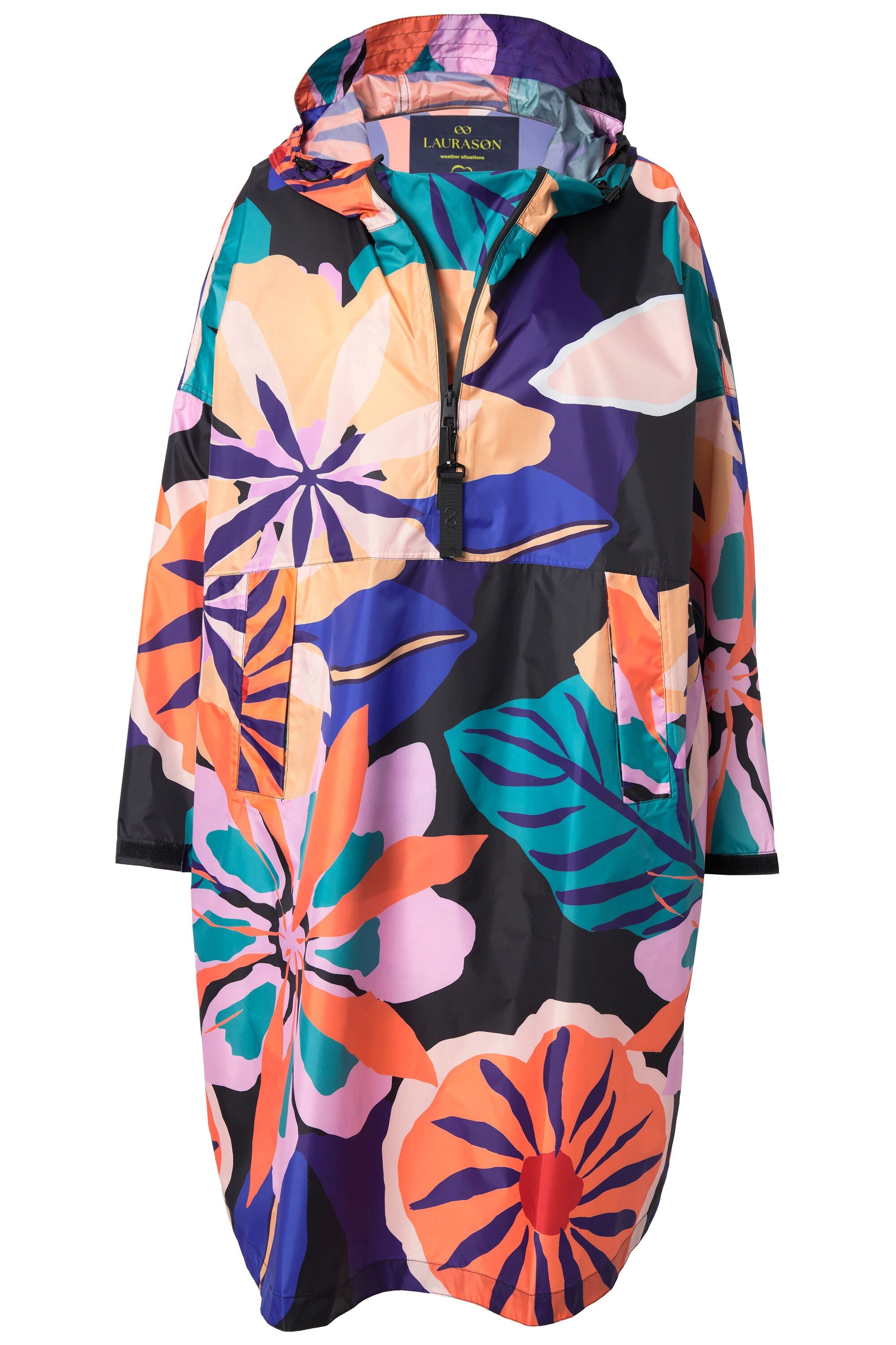 Laurasøn Funktionsjacke Funktions-Regencape Unisex Print Kapuze günstig online kaufen