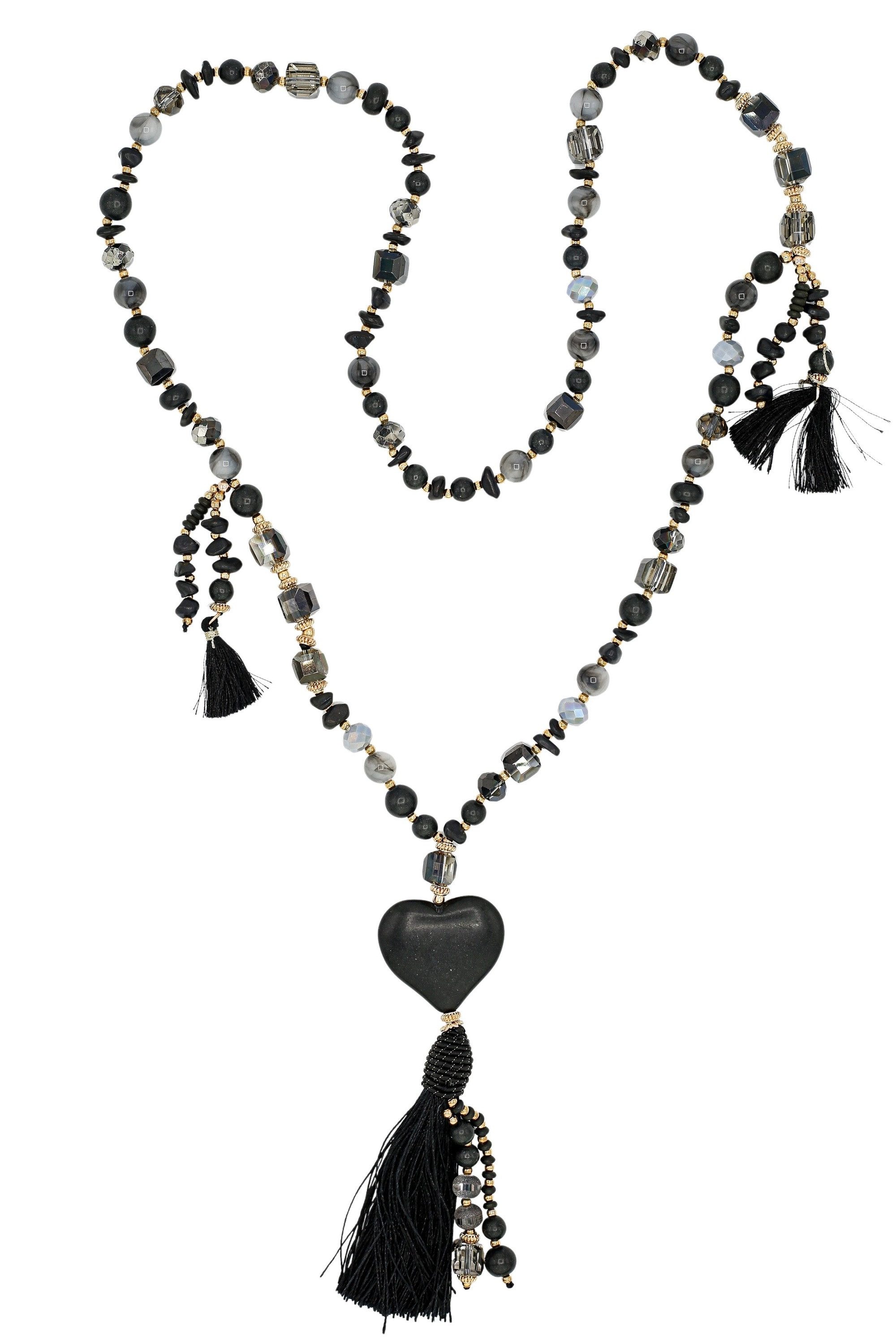COLLEZIONE ALESSANDRO Lange Kette "Charmelle", wertig, mit Herzen und Quast günstig online kaufen