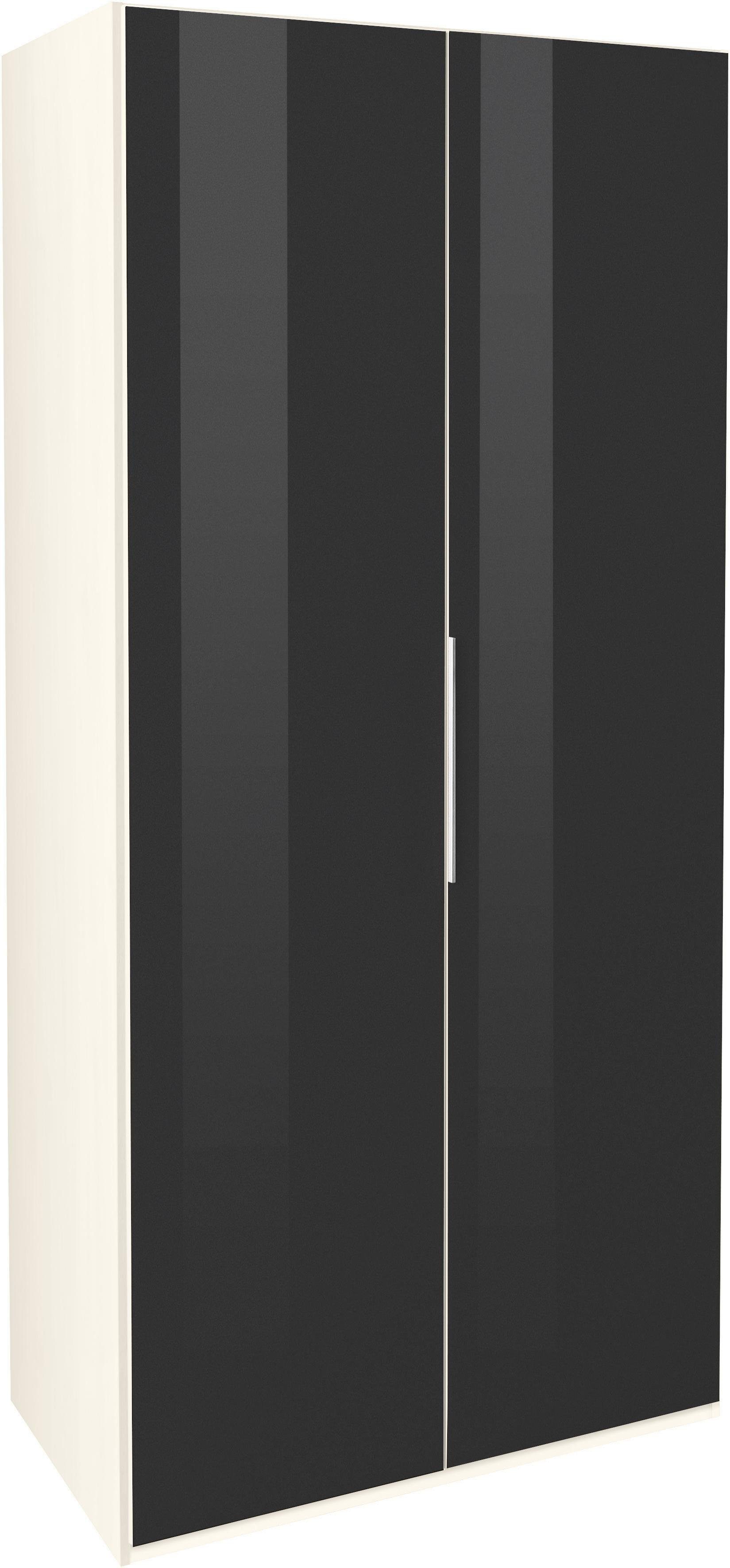 Türen Level Go vollflächig weiß/Grauglas mit farbigem Fresh To Kleiderschrank Glas
