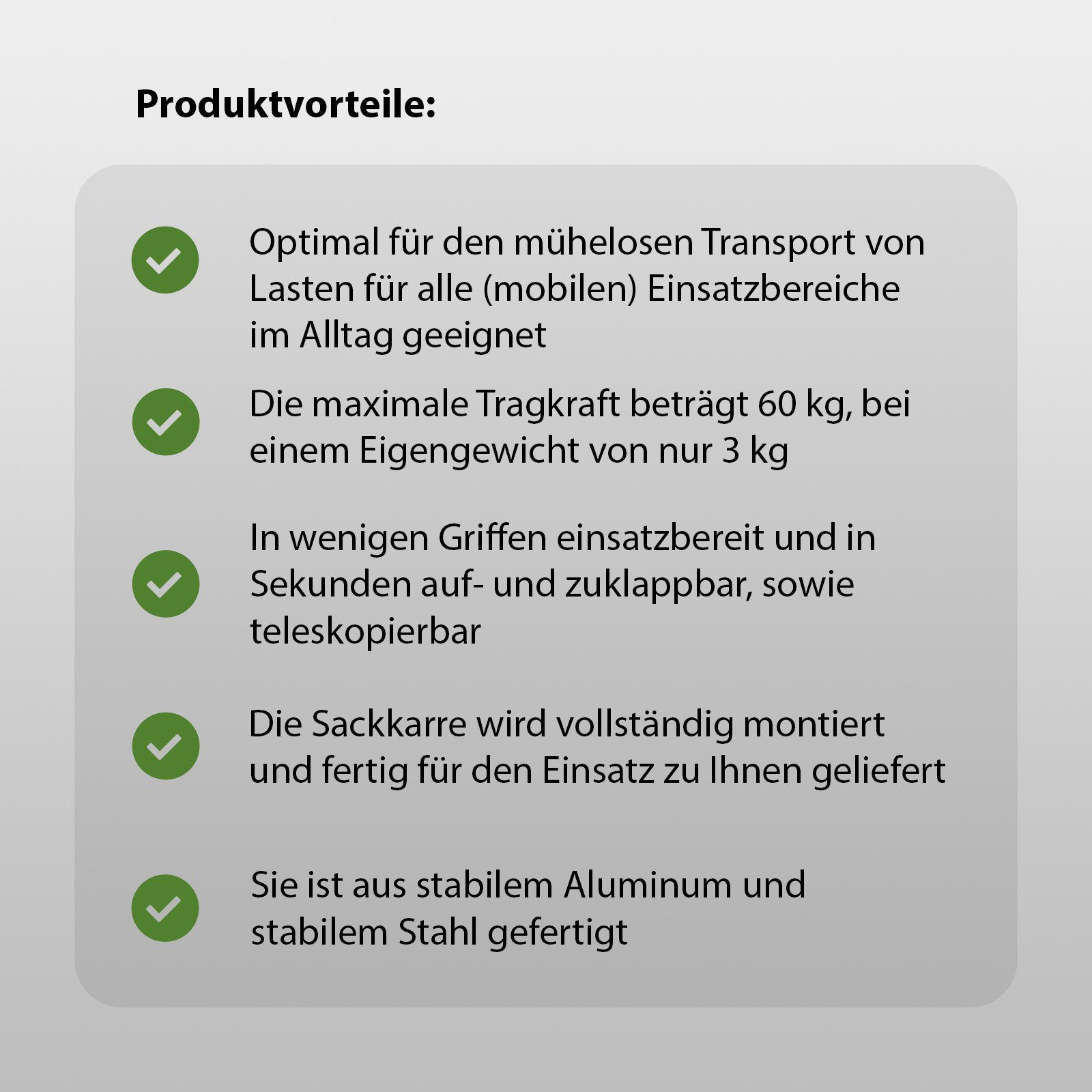 TRUTZHOLM Folding Hand Truck, Height Adjustable, Moving Aid, Hand Truck, Folding Cart