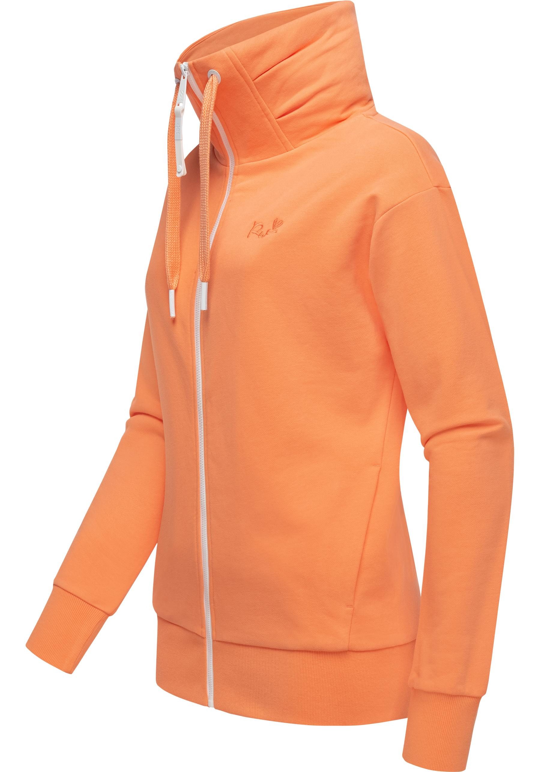Ragwear Sweatjacke Shocky sportliche Damen Zip-Hoodie mit Kordeln