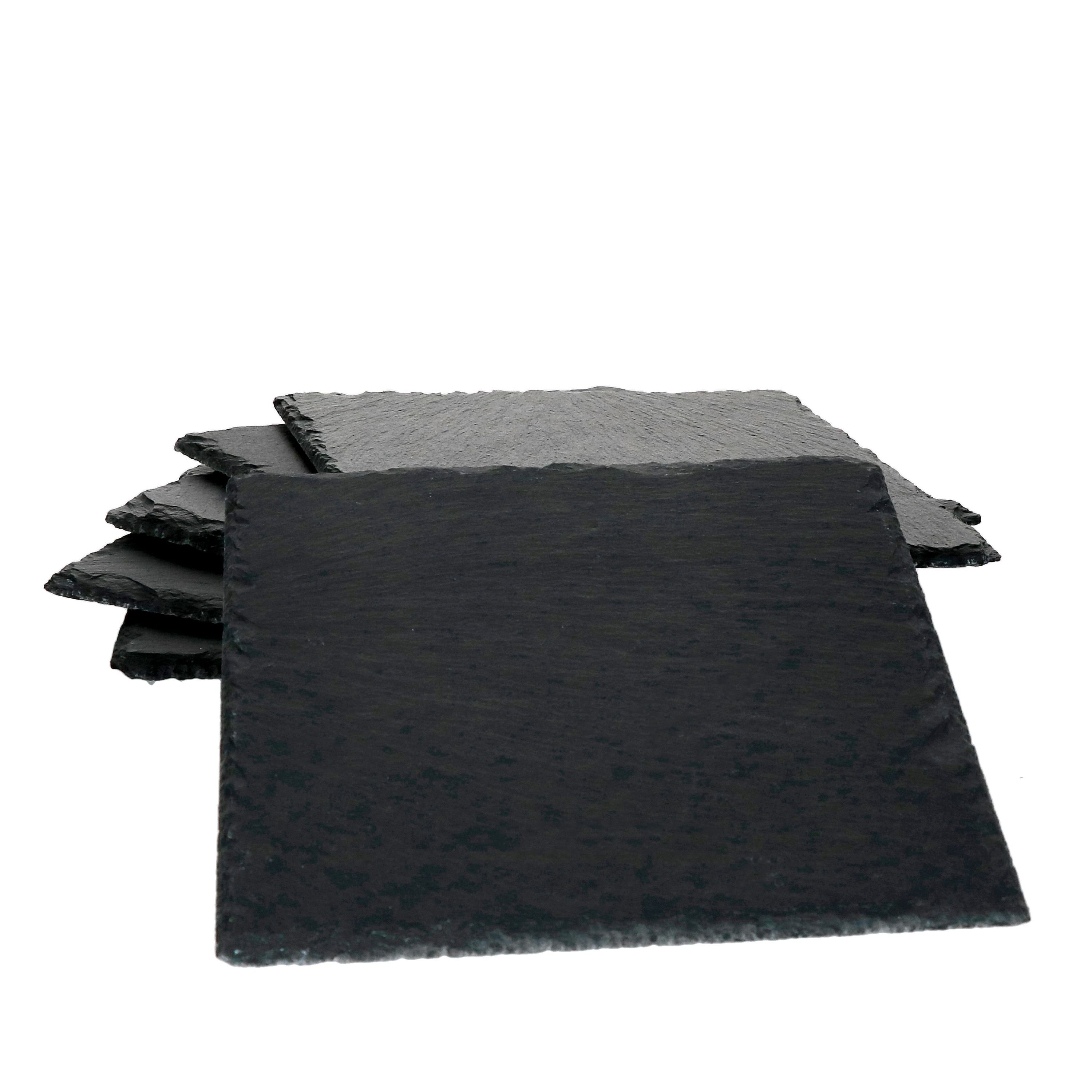 Servierplatte 6er Set Schieferplatte 17x17 cm - 23464639