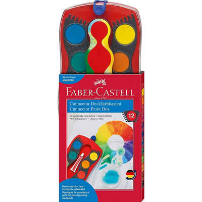Faber-Castell Malpalette »CONNECTOR Deckfarbkasten rot, 12 Farben inkl.«