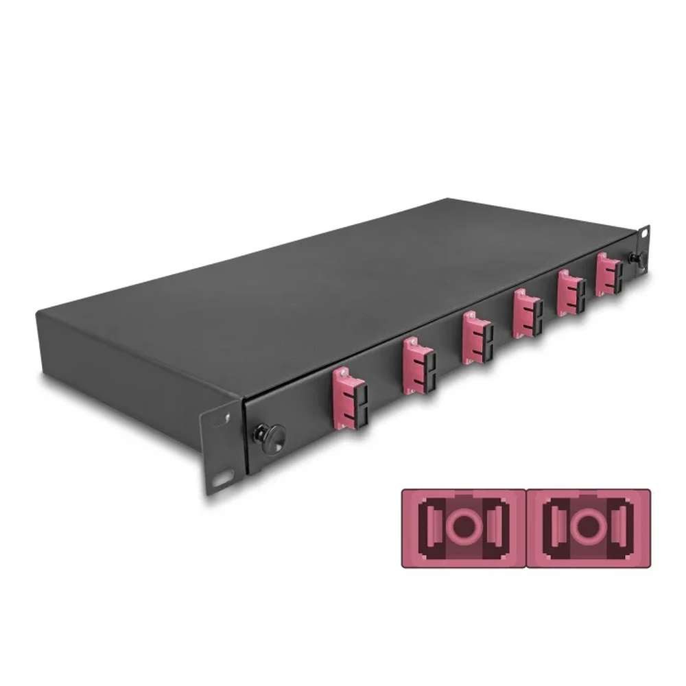 Delock DELOCK 19" LWL Spleißbox 6x SC DX OM4 1HE spleißfer. Kompl. Netzwerk-Patch-Panel