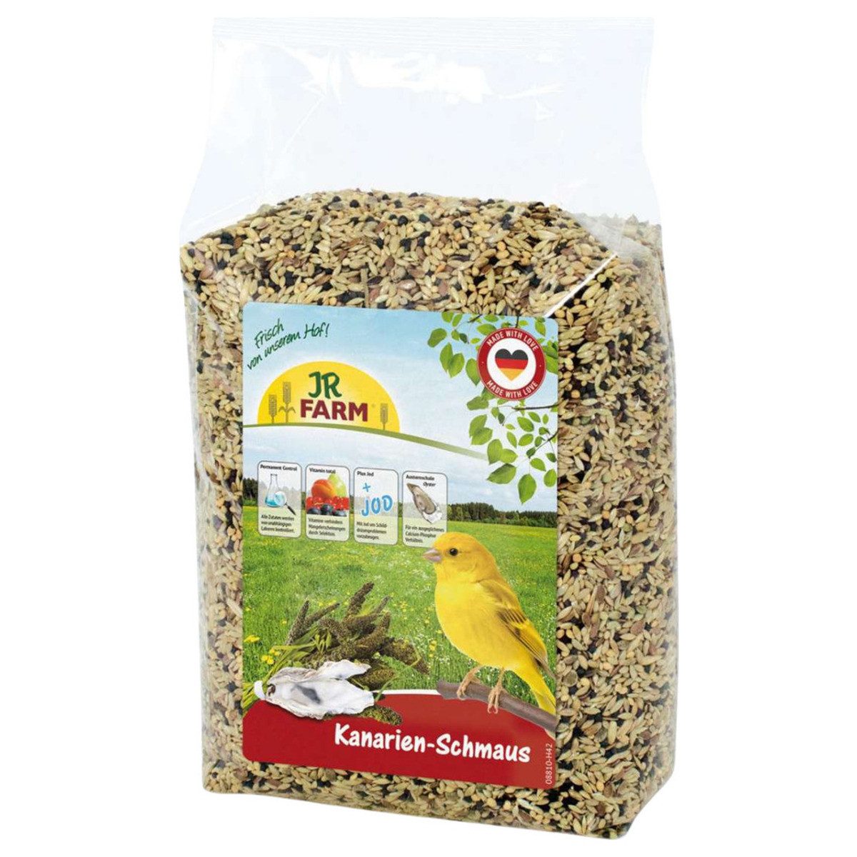 JR Farm Birds Kanarien-Schmaus 1 kg - 4 Stück, Trockenfutter für: Vogel