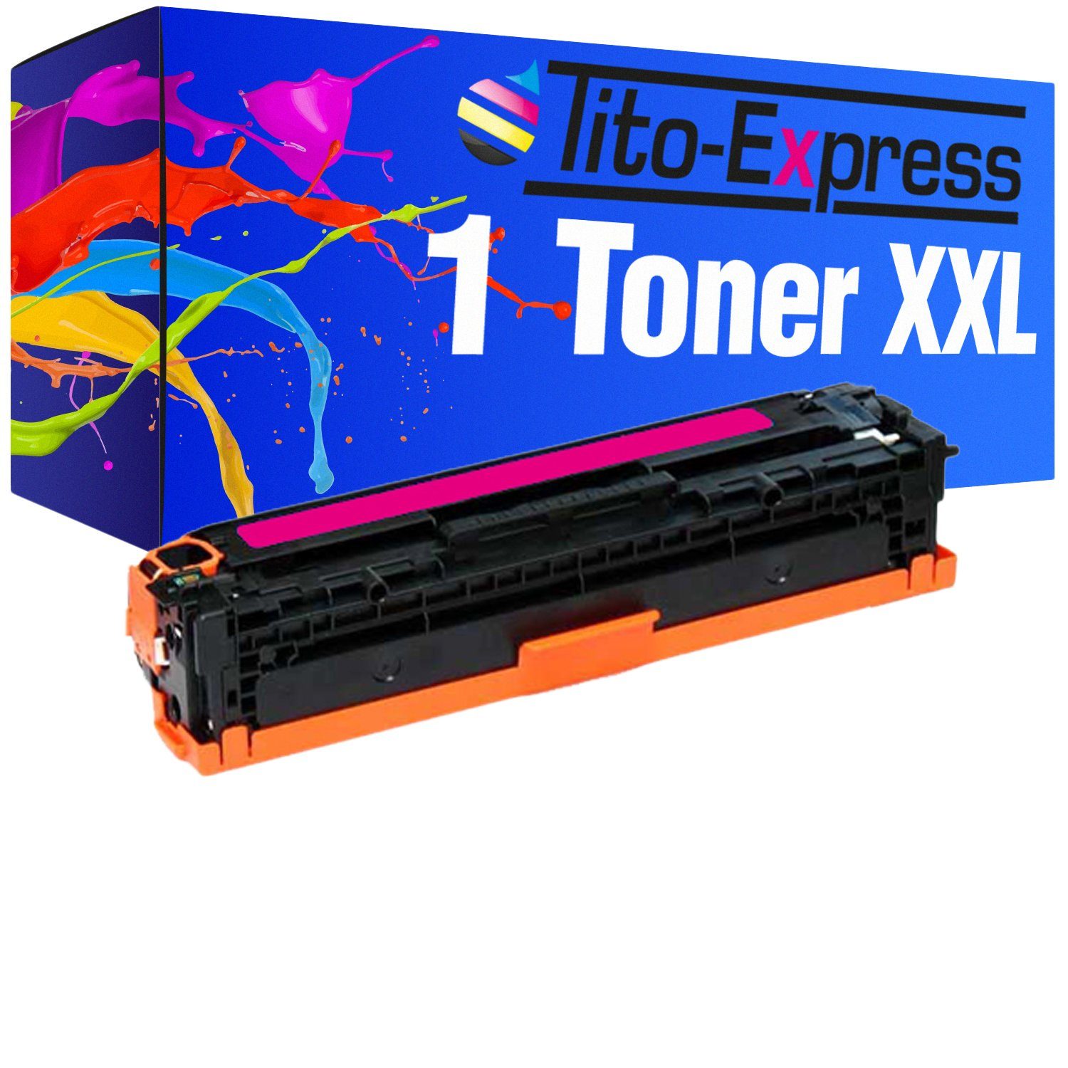 Tito-Express Tonerpatrone ersetzt HP CB 543 A CB543A 125A, (1x Magenta), für Color Laserjet CM1312 MFP CM1300 Series CM1512A CM1500 Series