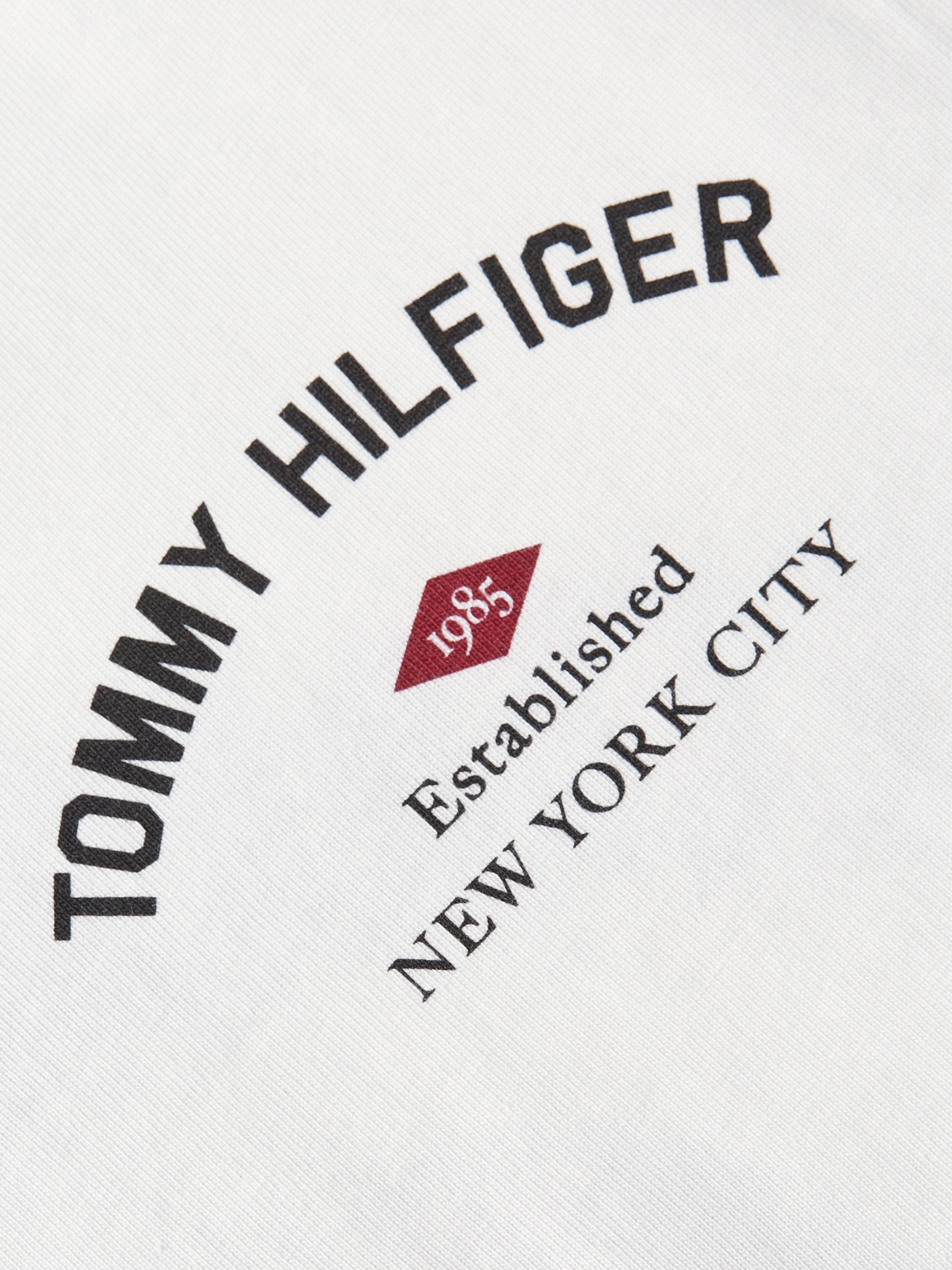 mit Rundhalsausschnitt TEE T-Shirt Tommy Hilfiger BRIDGE PHOTOPRINT White